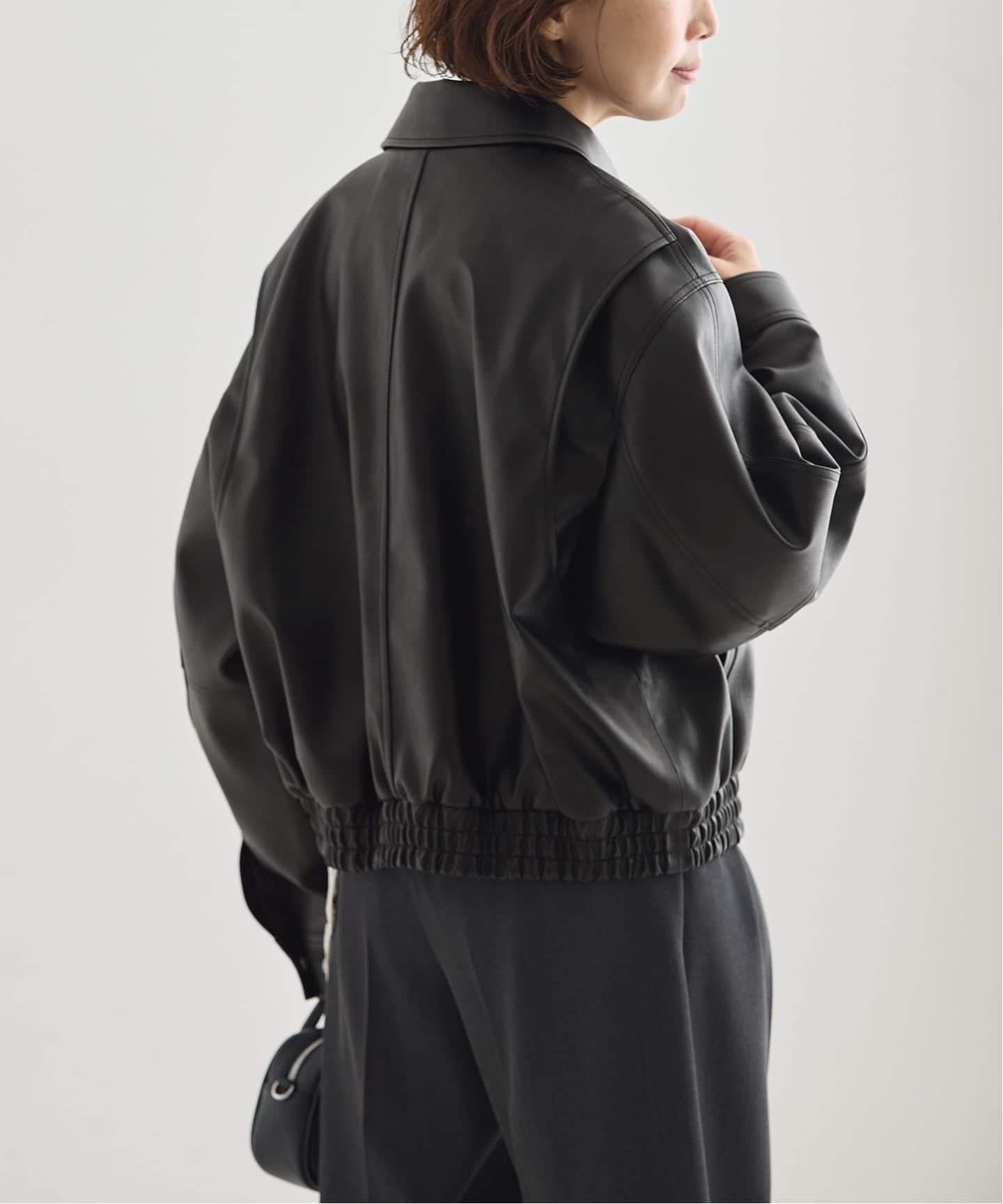 DUNST/ダンスト UNISEX CROPPED ALTER-LEATHER BLOUSON ジャケット