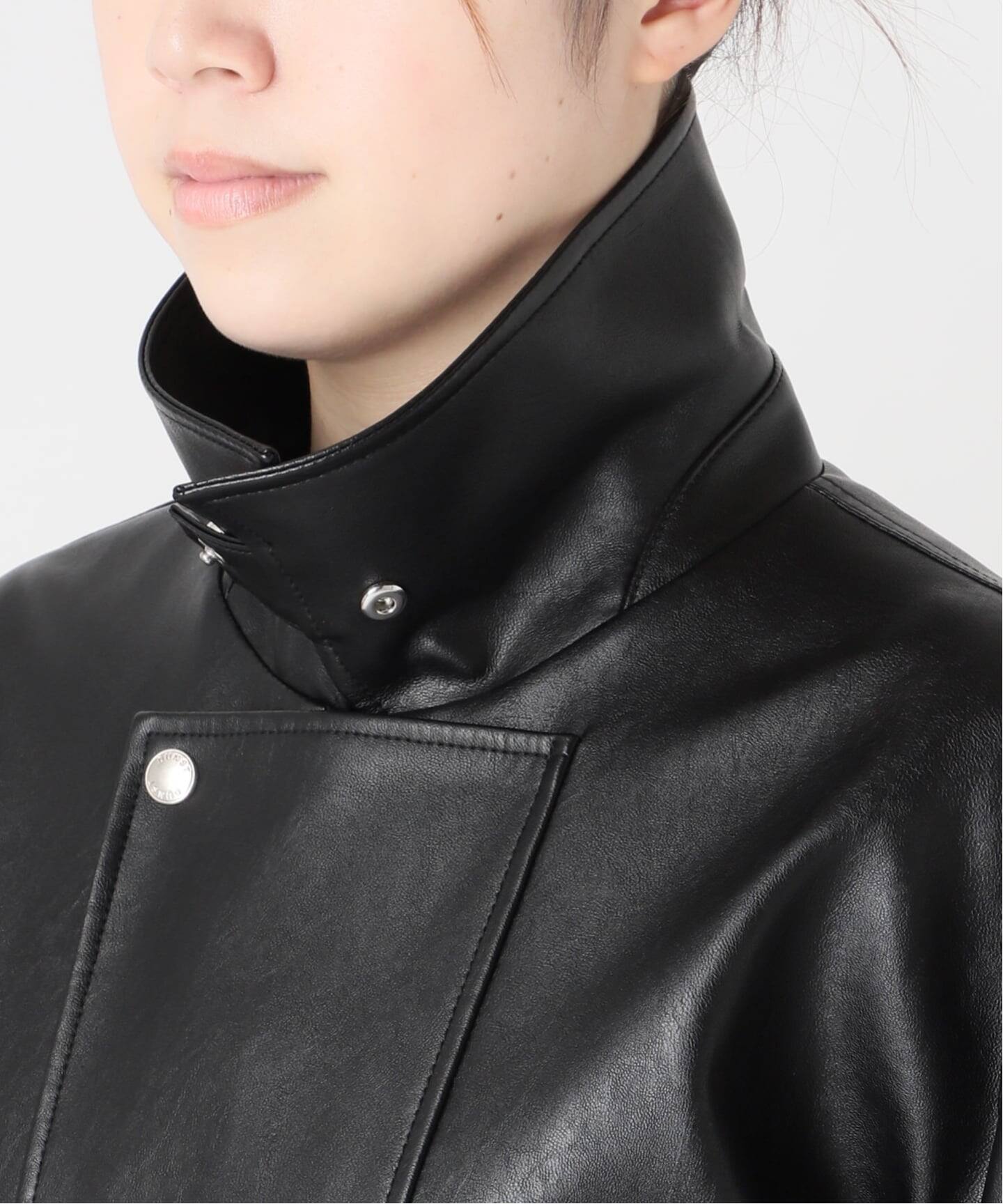 DUNST/ダンスト UNISEX CROPPED ALTER-LEATHER BLOUSON ジャケット