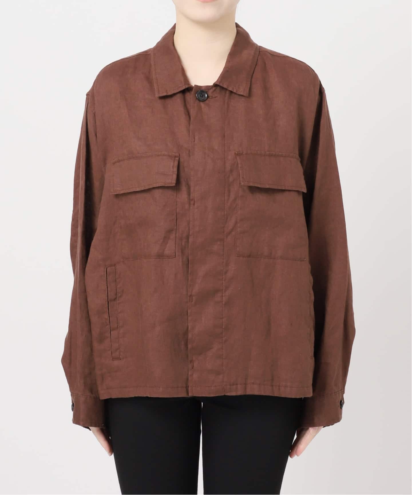 追加予約》リネンミリタリージャケット（ミリタリー）｜JOURNAL