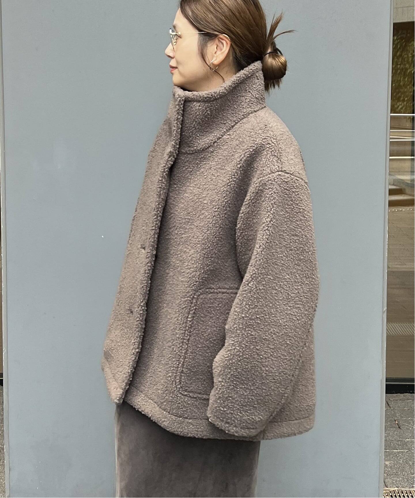 新色あり/追加予約》エコファーショートブルゾン（ボア・フリース 