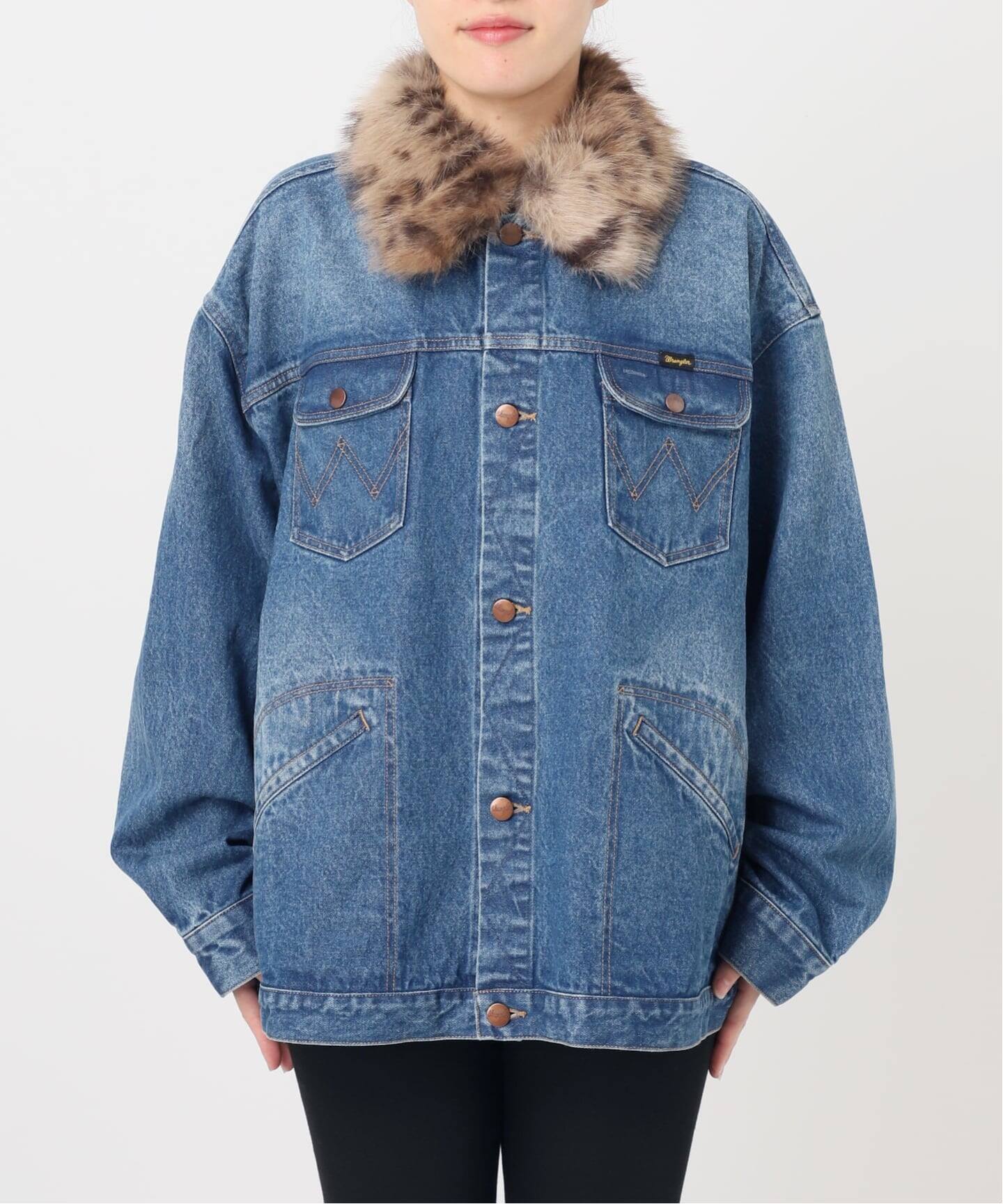 予約》別注【Wrangler*RHODOLIRION 】for JS Fur Collar J（デニム