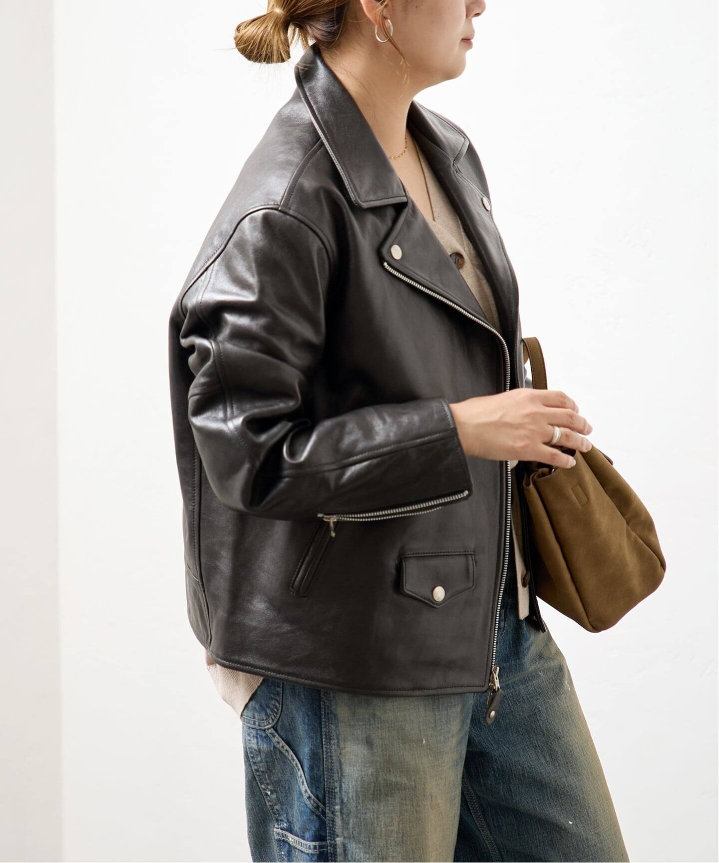 予約》別注【Schott/ショット】for JS ラムレザー ダブルライダース