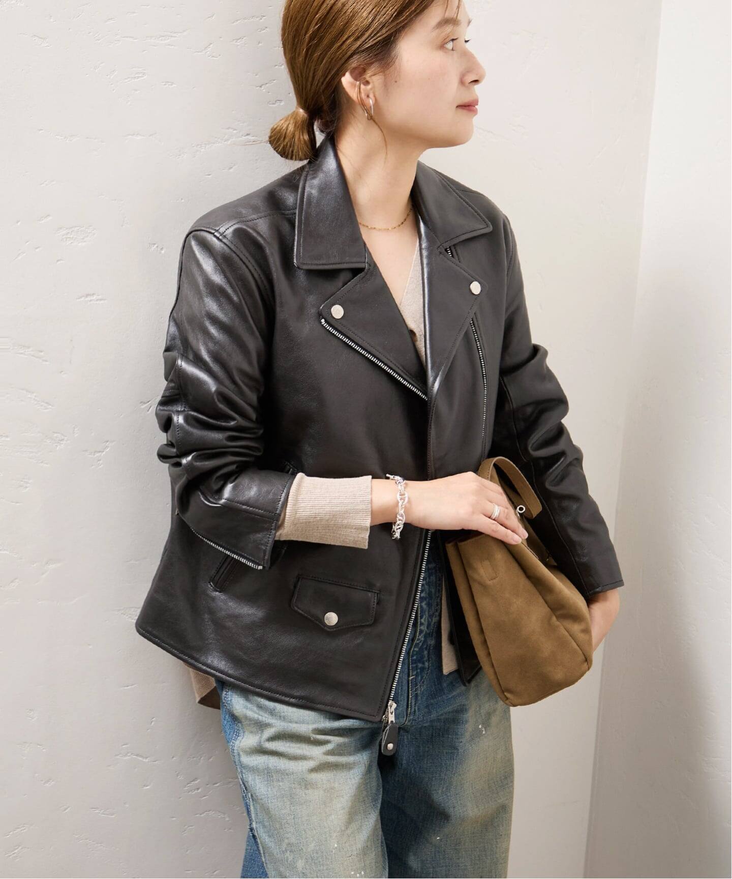 予約》別注【Schott/ショット】for JS ラムレザー ダブルライダース