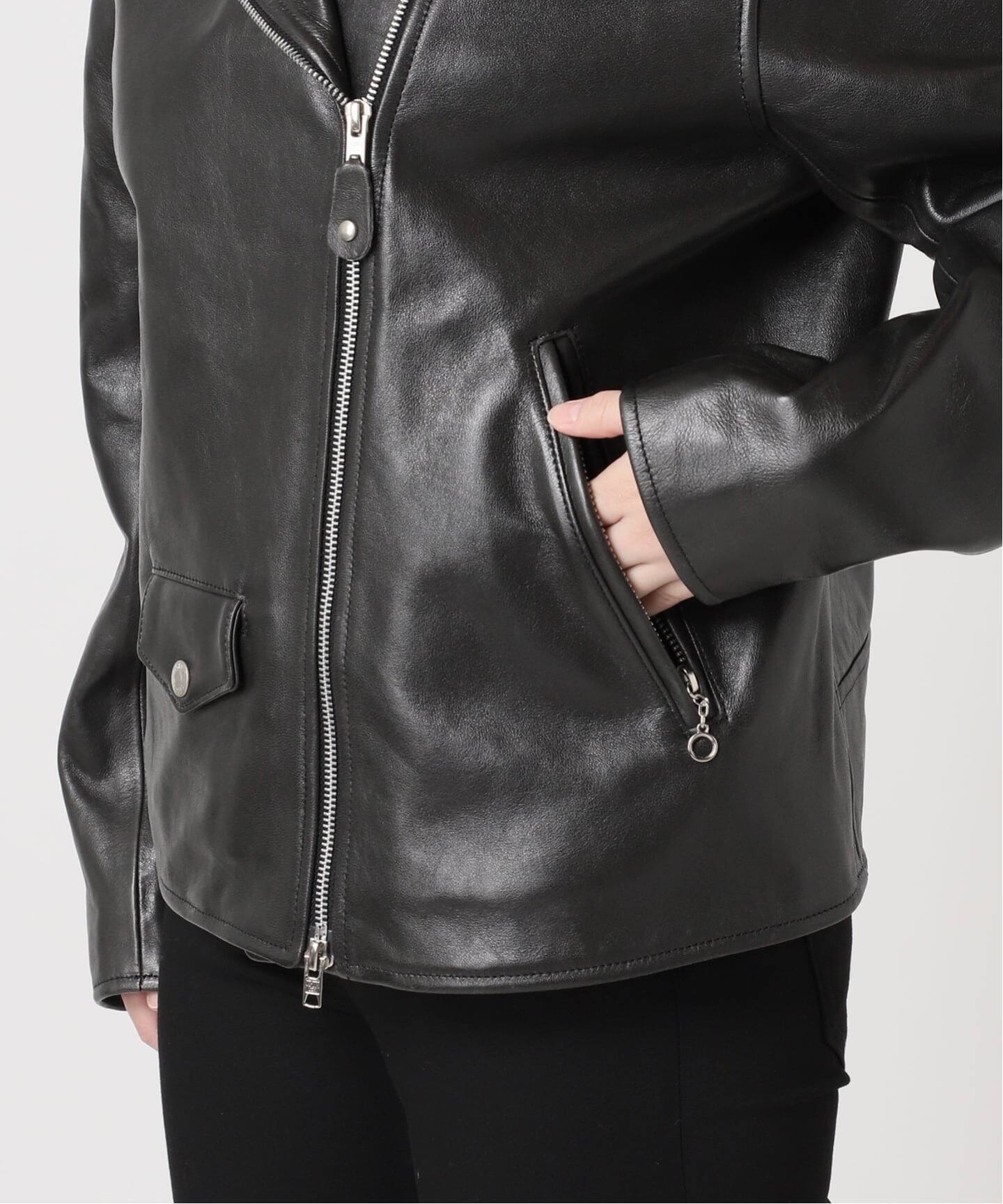予約》別注【Schott/ショット】for JS ラムレザー ダブルライダース 