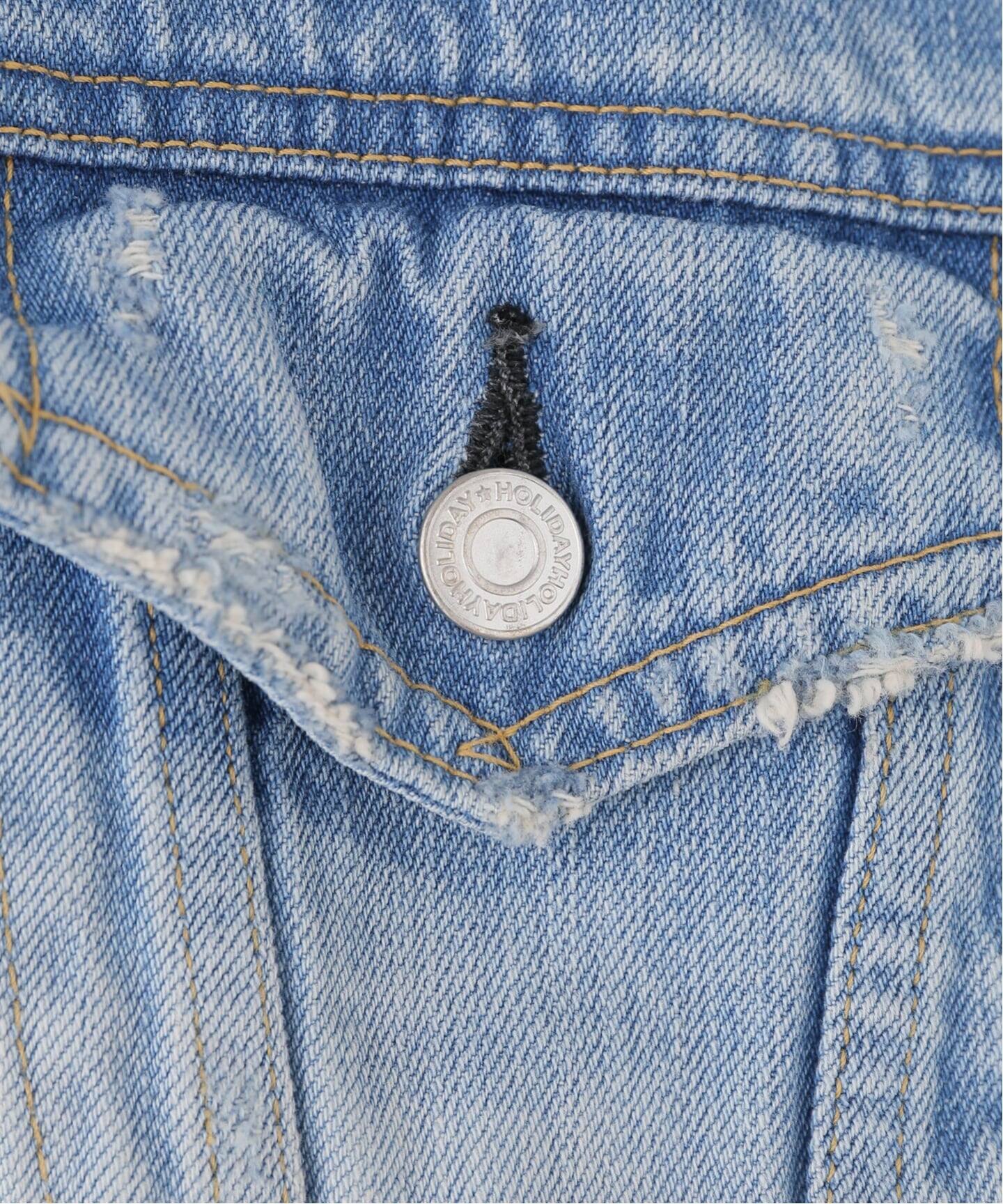 HOLIDAY/ホリデイ】 DAMAGE DENIM PADDED SHOULDER JAC（デニム 