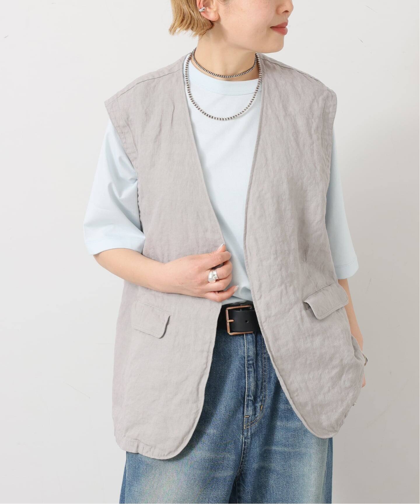 リネンヘリンボン ベスト（ベスト）｜journal standard luxe
