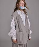 リネンヘリンボン ベスト