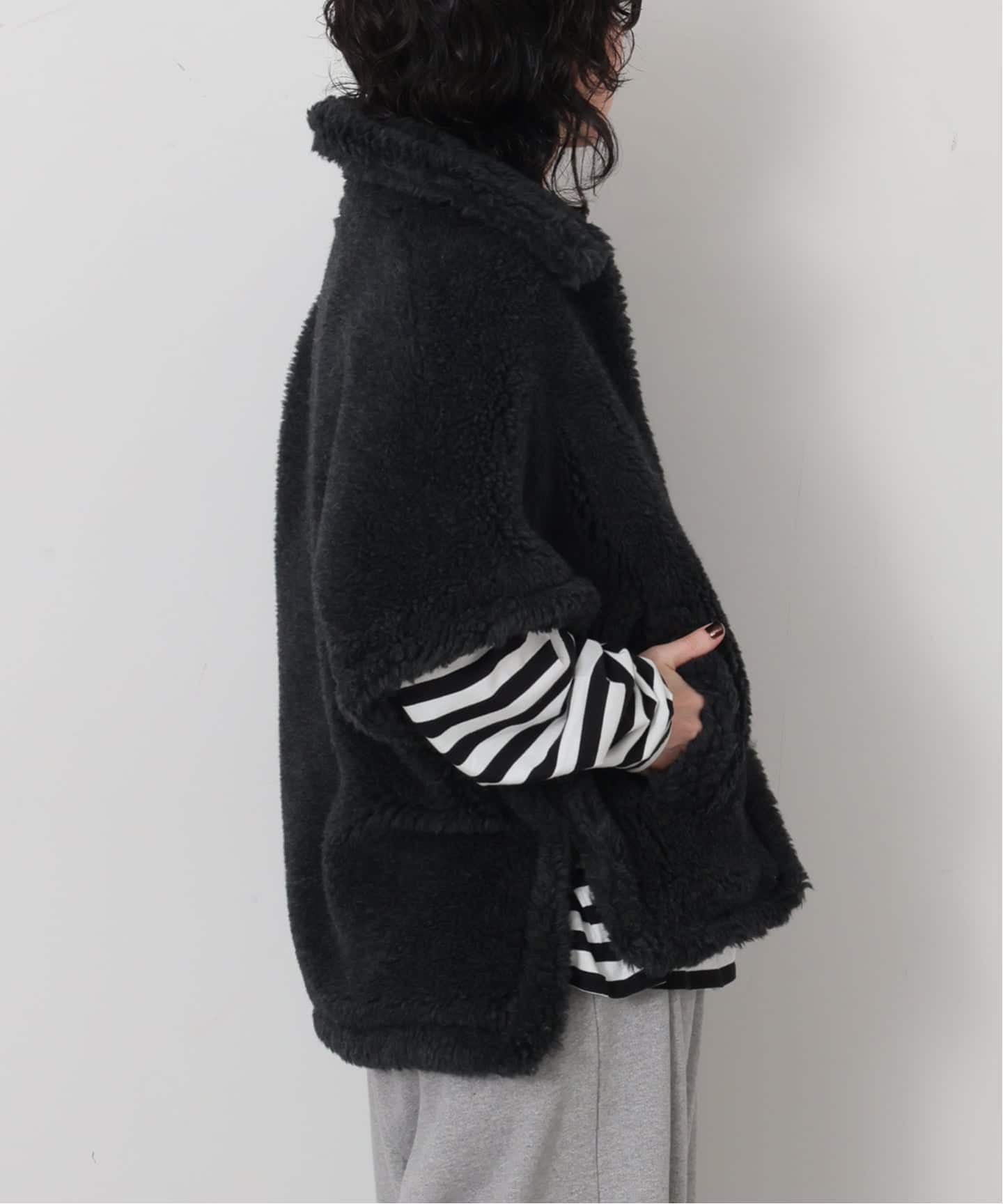 TICCA 】WOOL ファーポンチョ（その他ブルゾン／アウター）｜journal