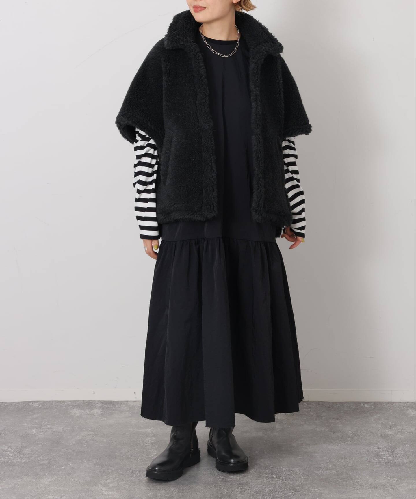 TICCA 】WOOL ファーポンチョ（その他ブルゾン／アウター）｜journal
