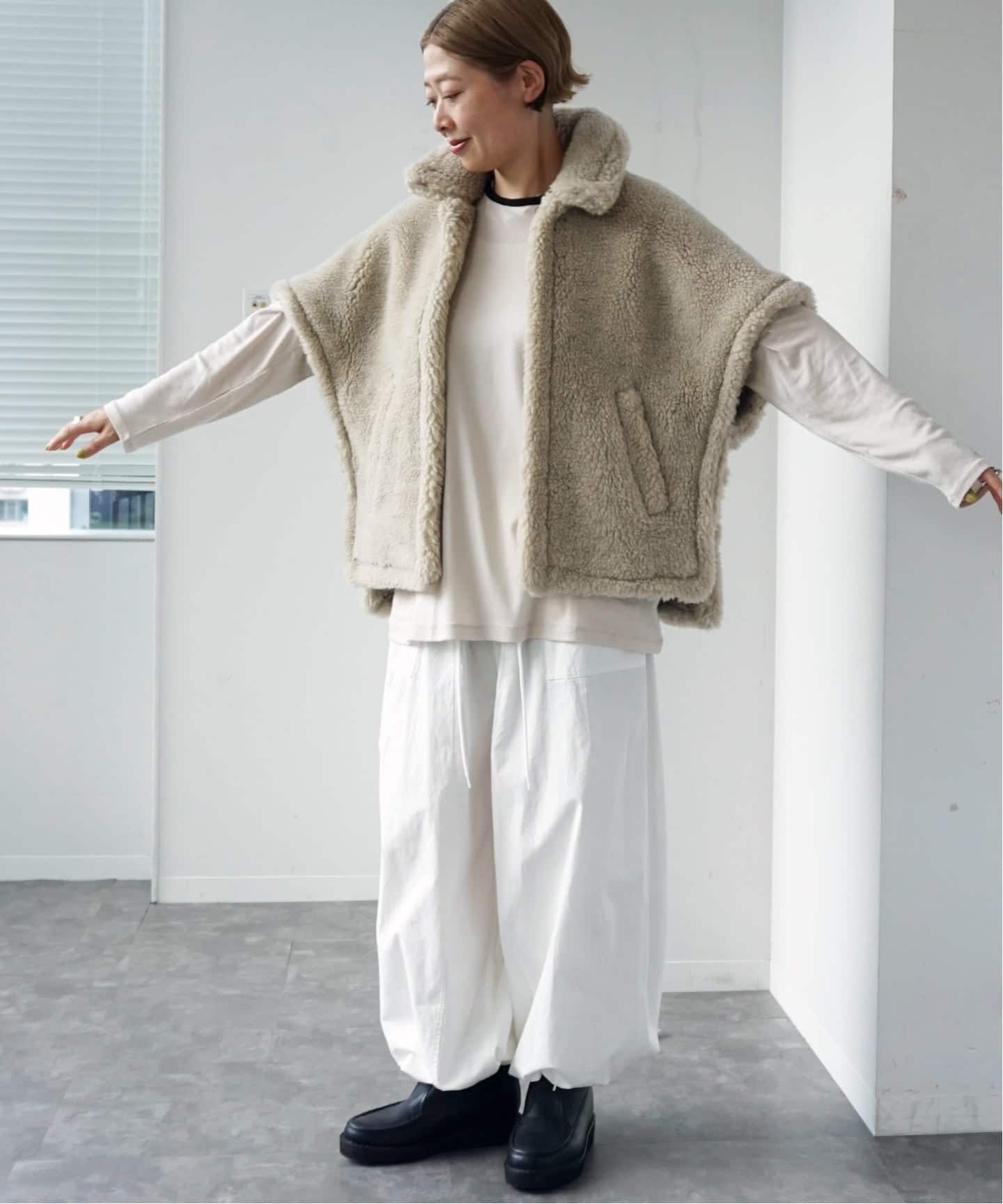 TICCA 】WOOL ファーポンチョ（その他ブルゾン／アウター）｜journal