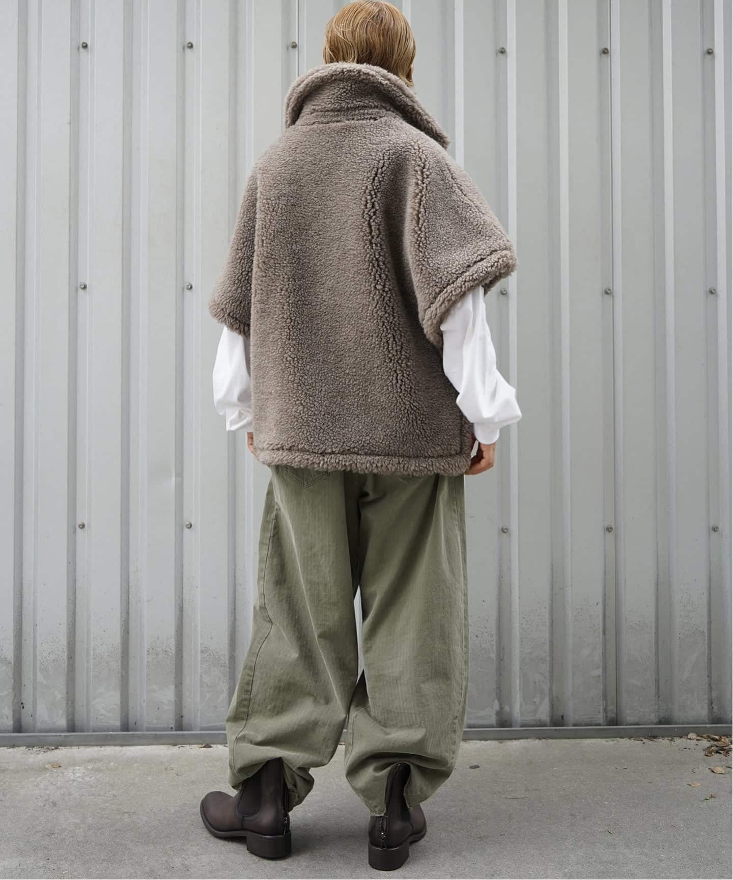 TICCA 】WOOL ファーポンチョ（その他ブルゾン／アウター）｜journal