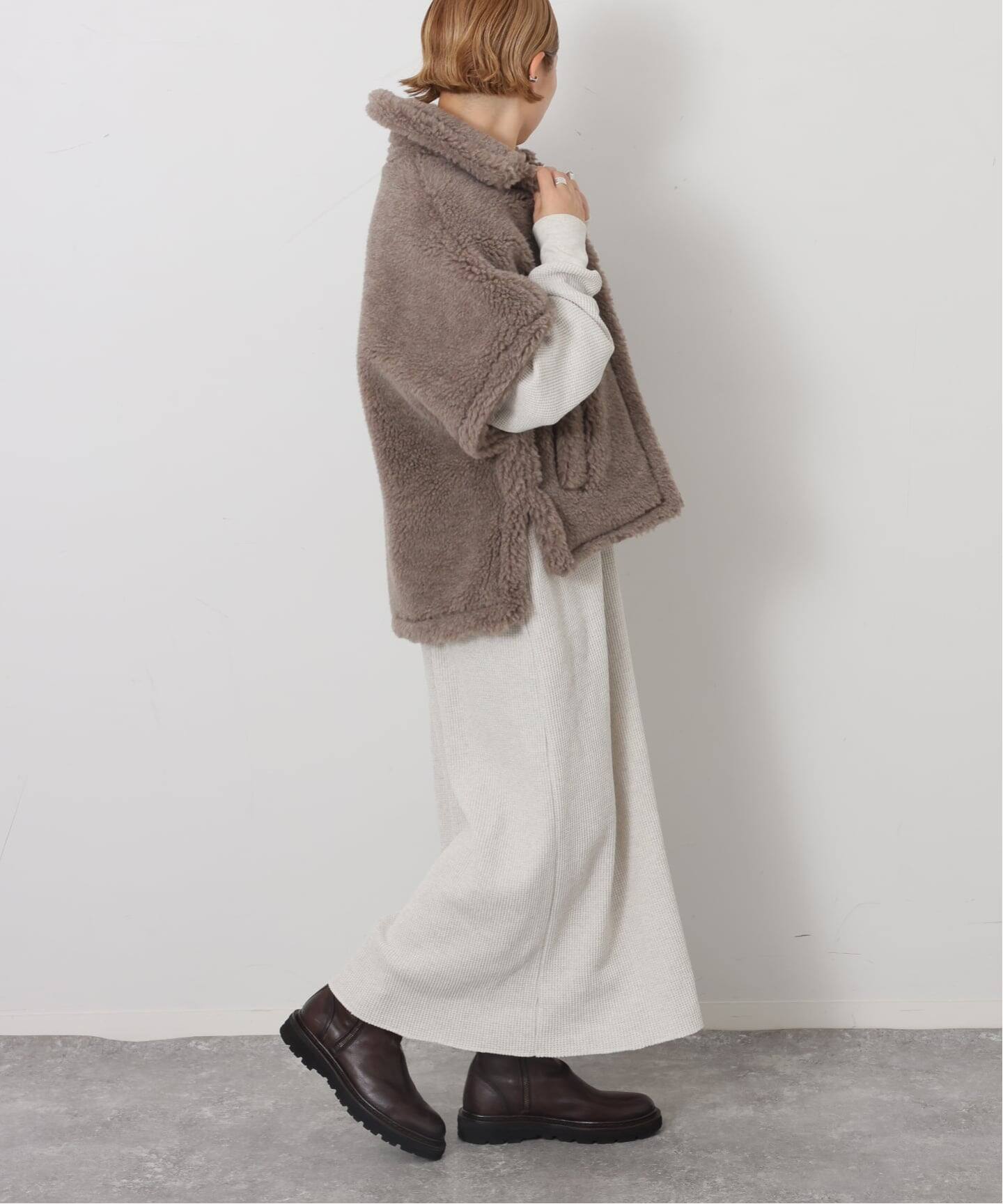 TICCA 】WOOL ファーポンチョ（その他ブルゾン／アウター）｜journal