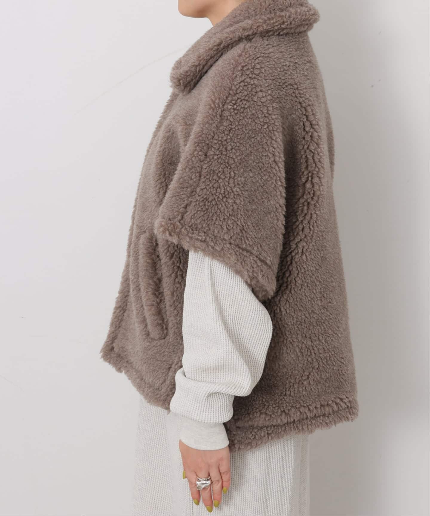 TICCA 】WOOL ファーポンチョ（その他ブルゾン／アウター）｜journal