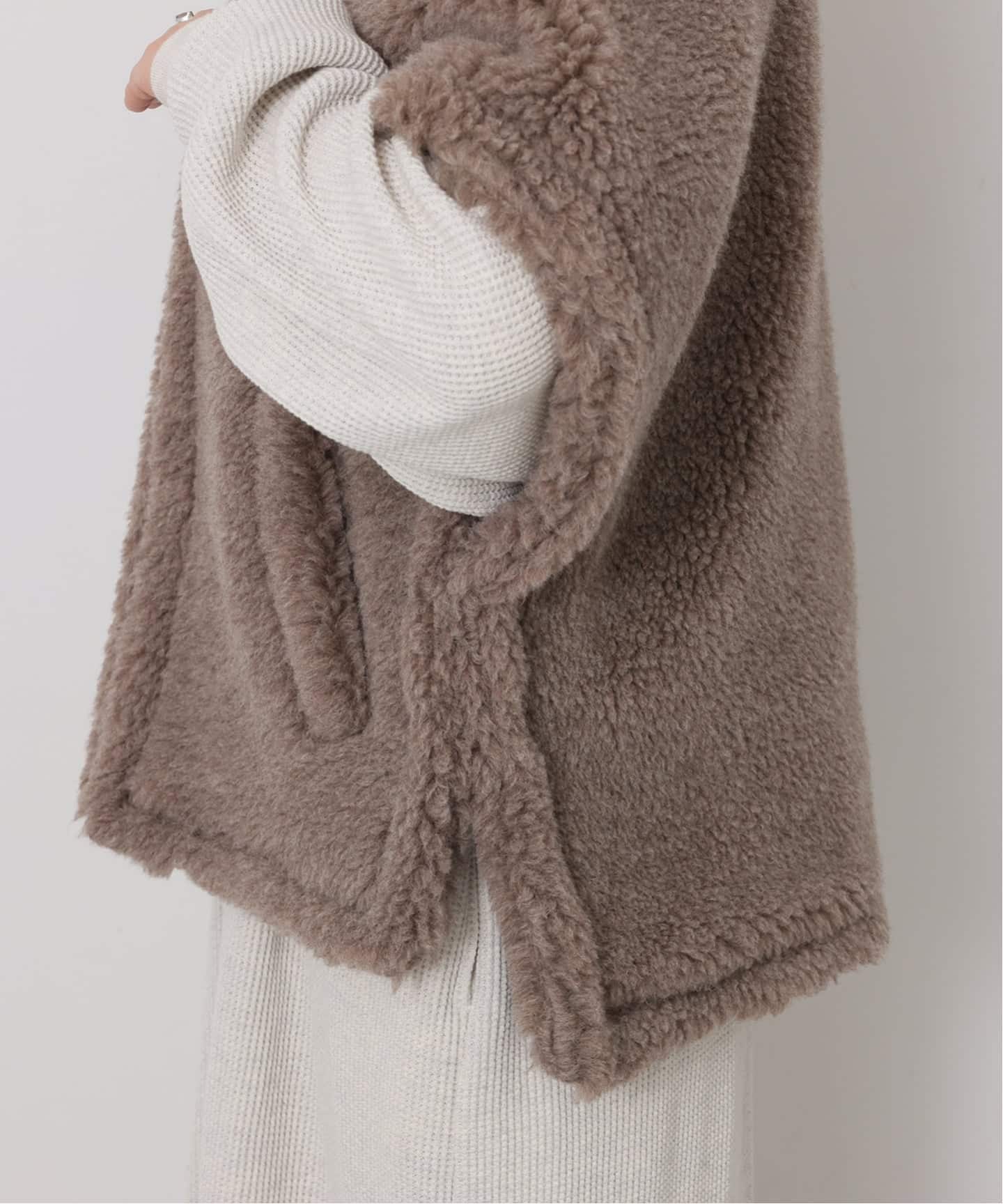 TICCA 】WOOL ファーポンチョ（その他ブルゾン／アウター）｜journal