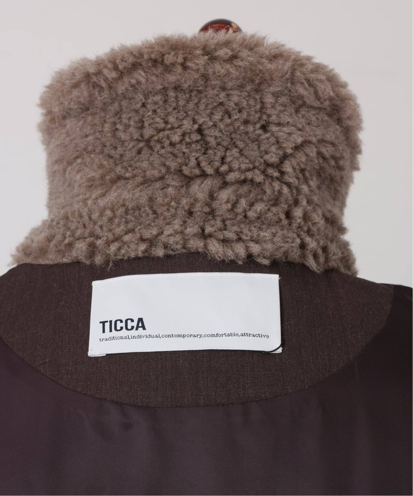 予約》【TICCA 】WOOL ファーポンチョ（その他ブルゾン／アウター 