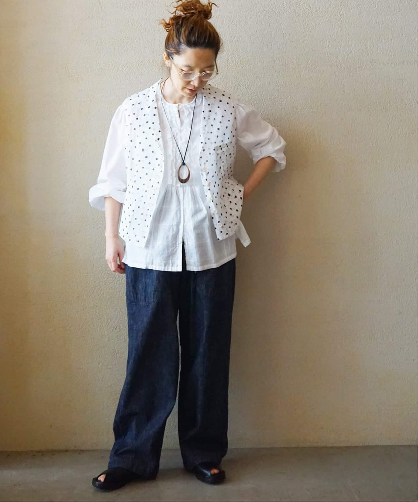 Khadi＆Co】 WAISTCOAT ORGANDY DOTS（ベスト）｜journal standard