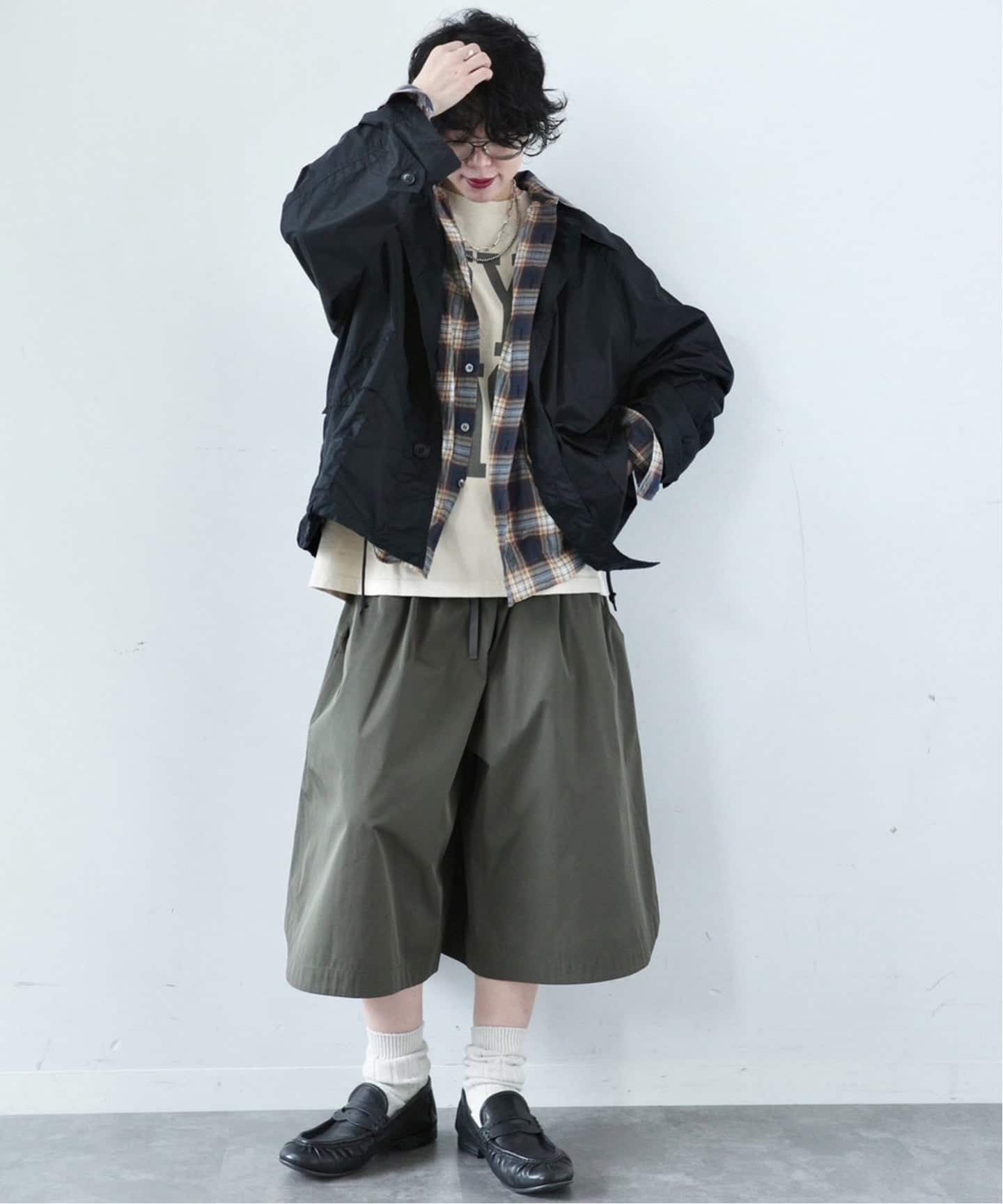 専用HTS MEDIUM WEIGHT BALMACAAN SHORT COAT HTS】 NYLON BALMACAAN SHORT COAT（その他ブルゾン／アウター