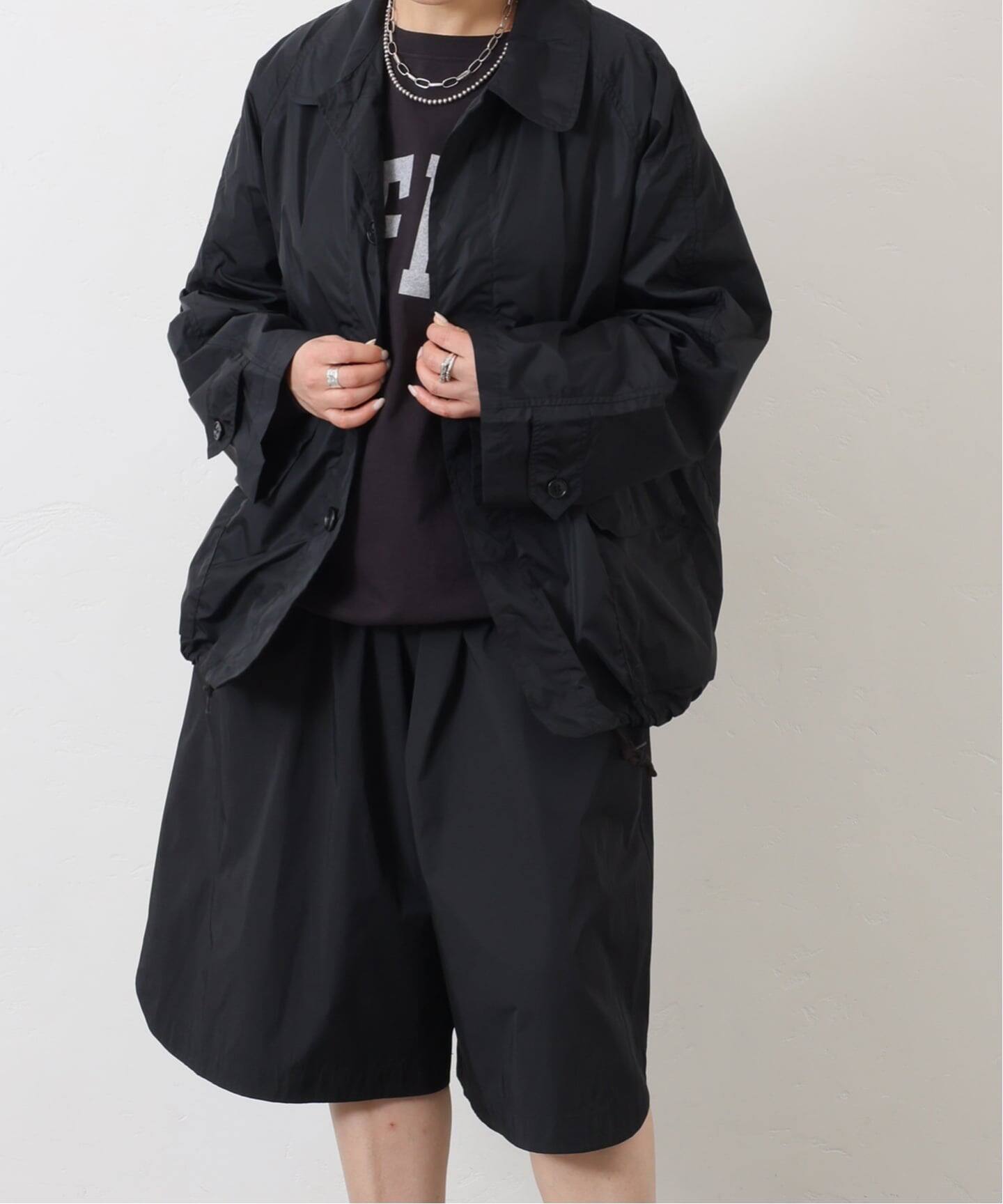HTS】 NYLON BALMACAAN SHORT COAT（その他ブルゾン／アウター