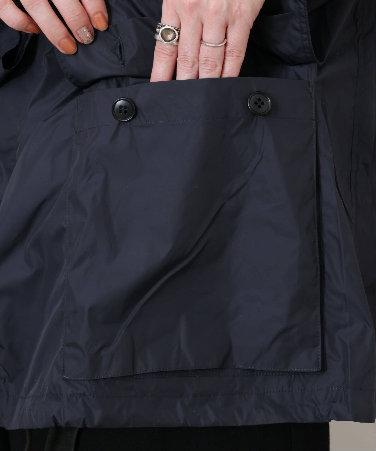 専用HTS MEDIUM WEIGHT BALMACAAN SHORT COAT HTS】 NYLON BALMACAAN SHORT COAT（その他ブルゾン／アウター