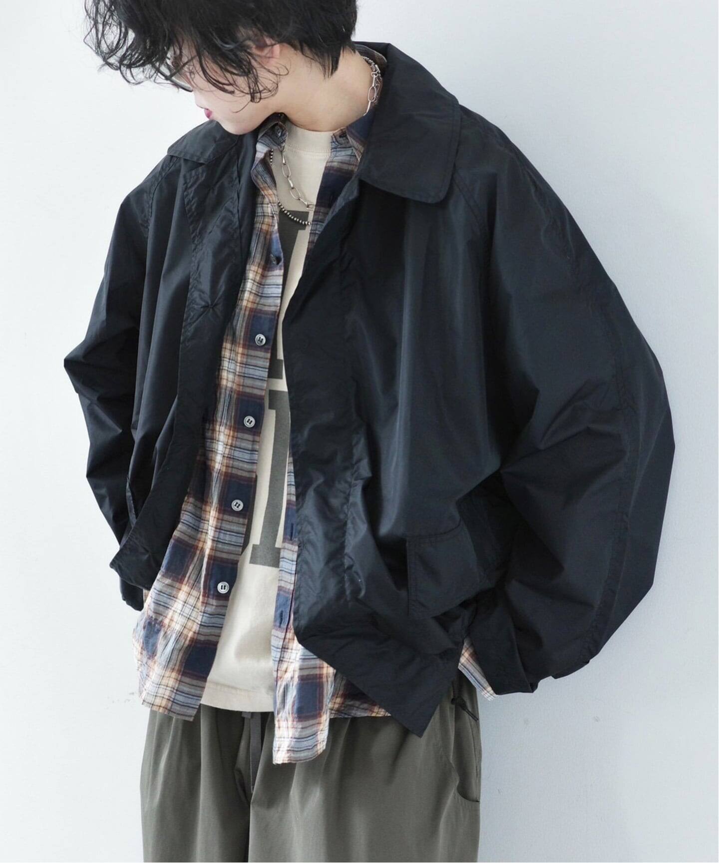 HTS】 NYLON BALMACAAN SHORT COAT（その他ブルゾン／アウター 