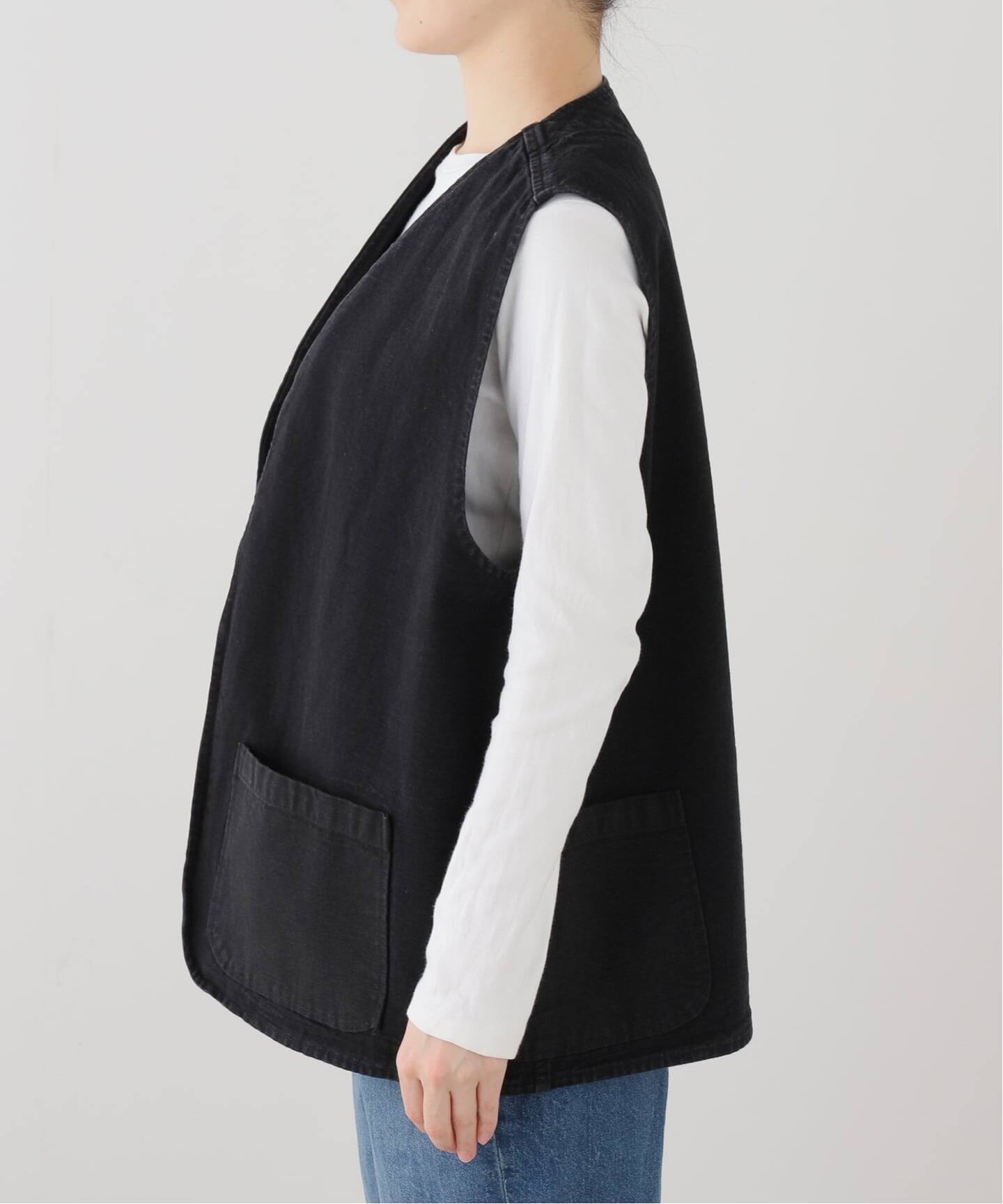 chimala】DYED BLACK CANVAS VEST（ベスト）｜journal standard luxe