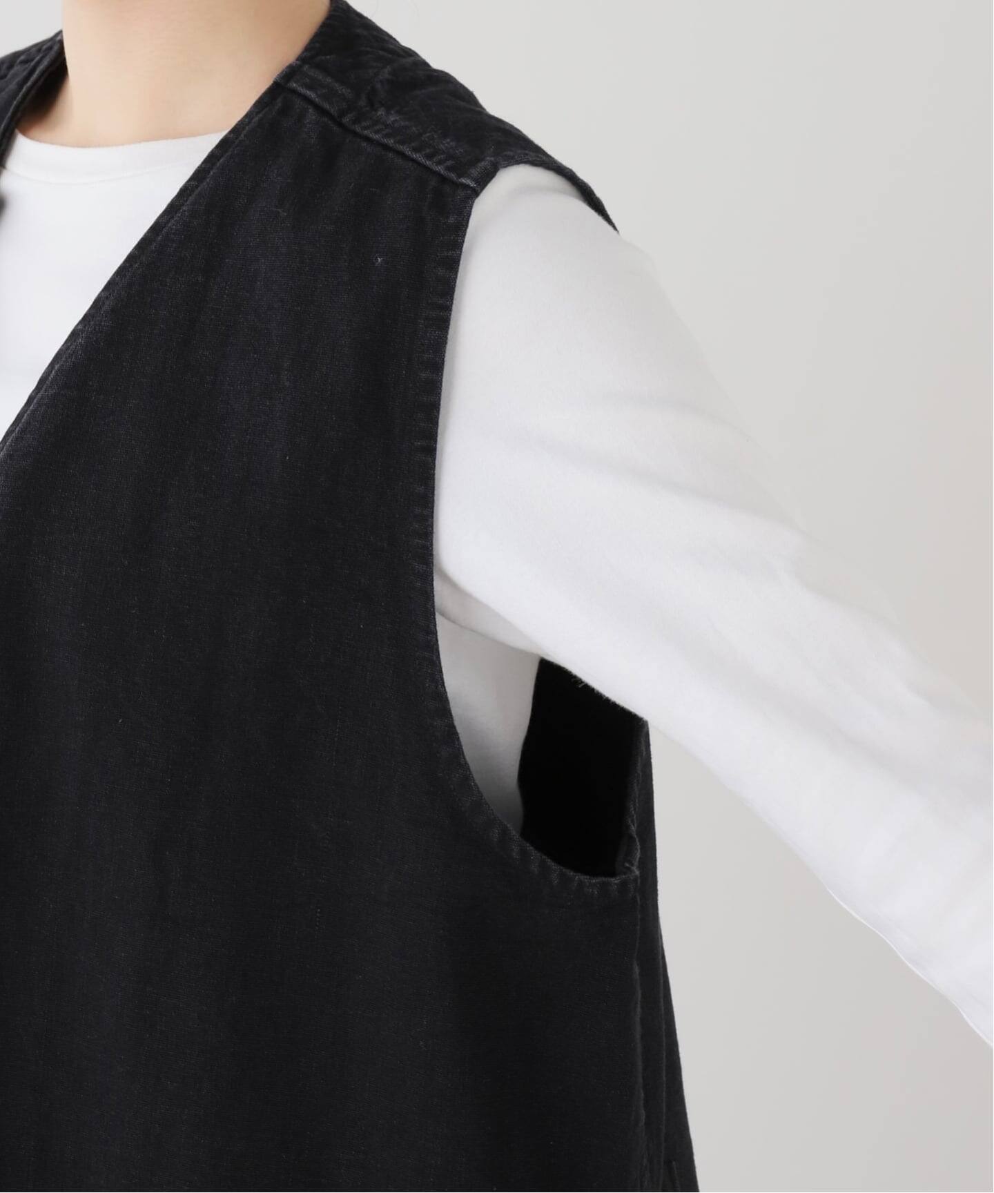 chimala】DYED BLACK CANVAS VEST（ベスト）｜journal standard luxe