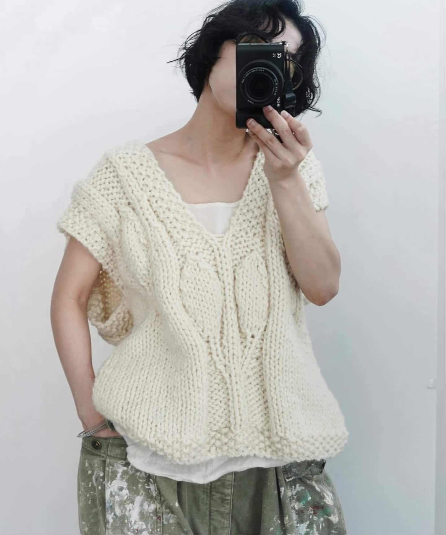 MAYDI 】Hand-Knit V-neck Vest（ベスト）｜journal standard luxe