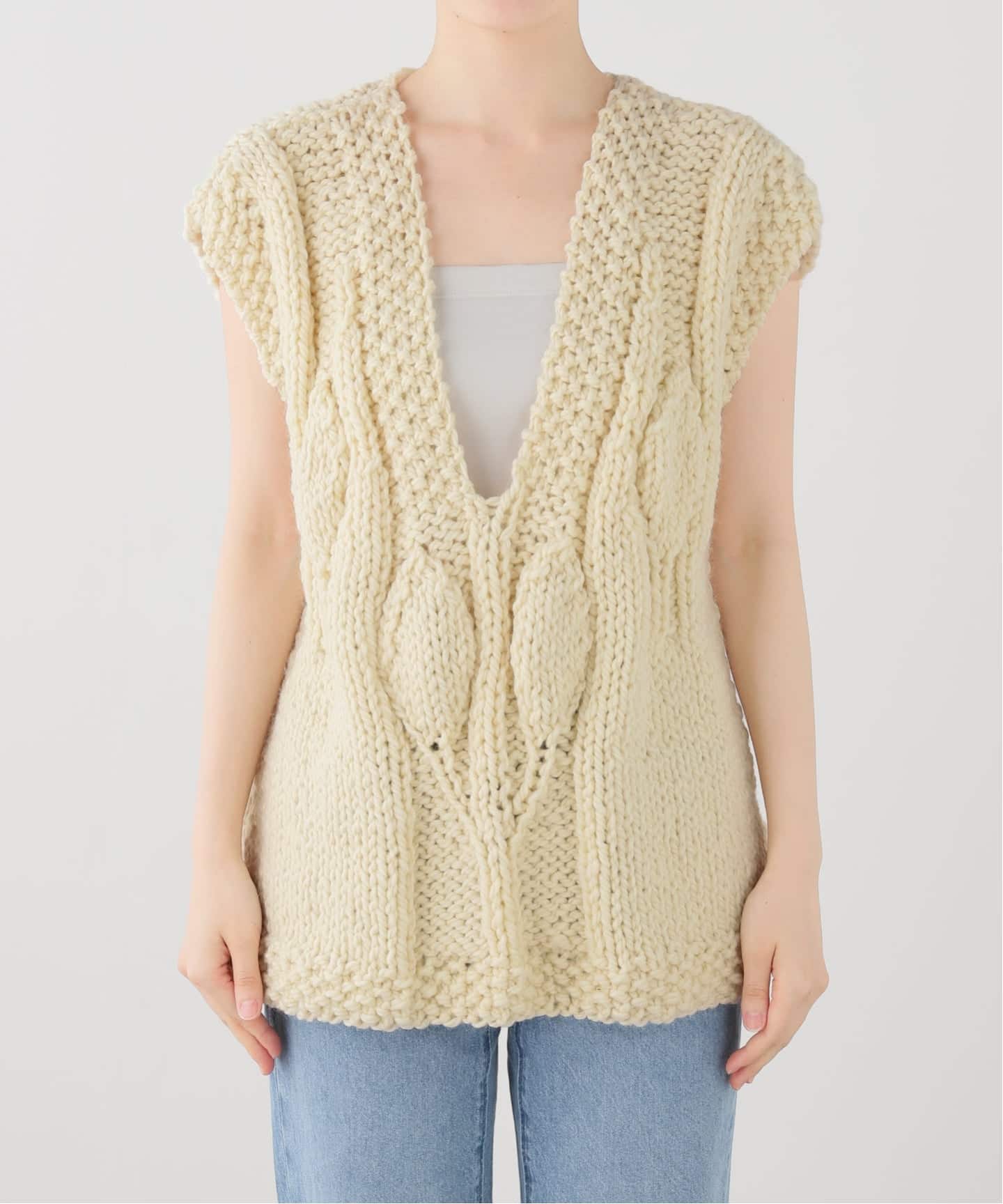 MAYDI 】Hand-Knit V-neck Vest（ベスト）｜journal standard luxe
