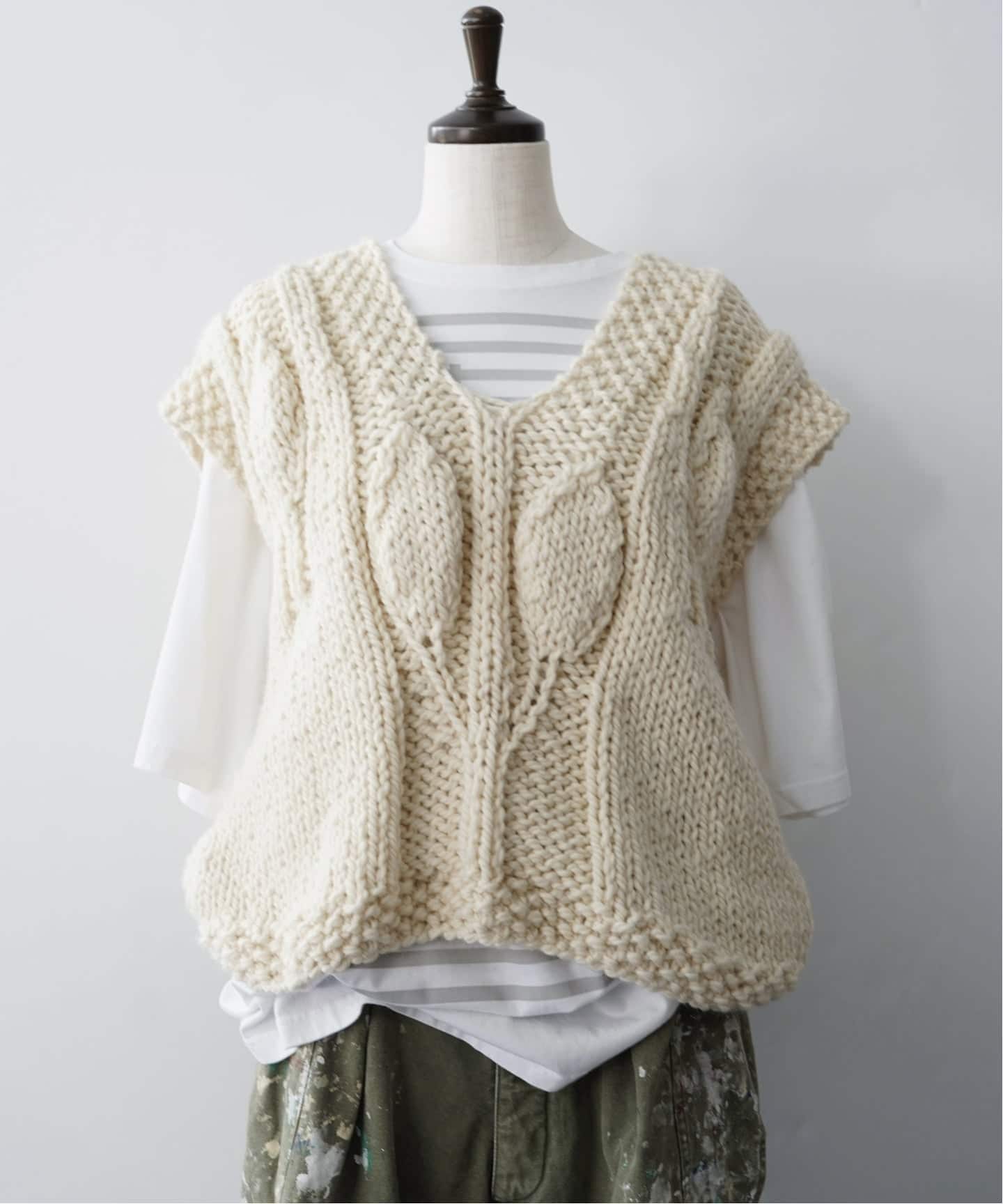 MAYDI HANDMADE マイディ　コットンニットベスト MAYDI 】Hand-Knit V-neck Vest（ベスト）｜journal standard luxe