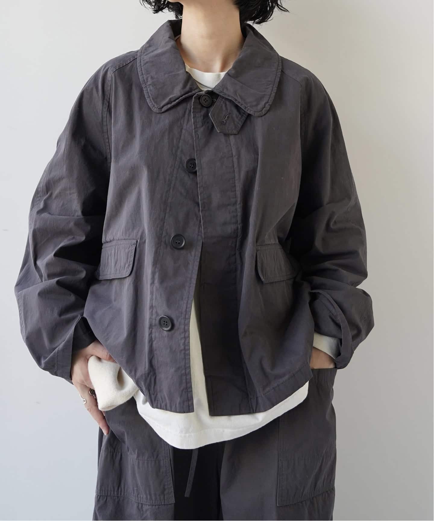 HTS】PEACH SKIN COTTON SHORT JACKET（その他ブルゾン／アウター
