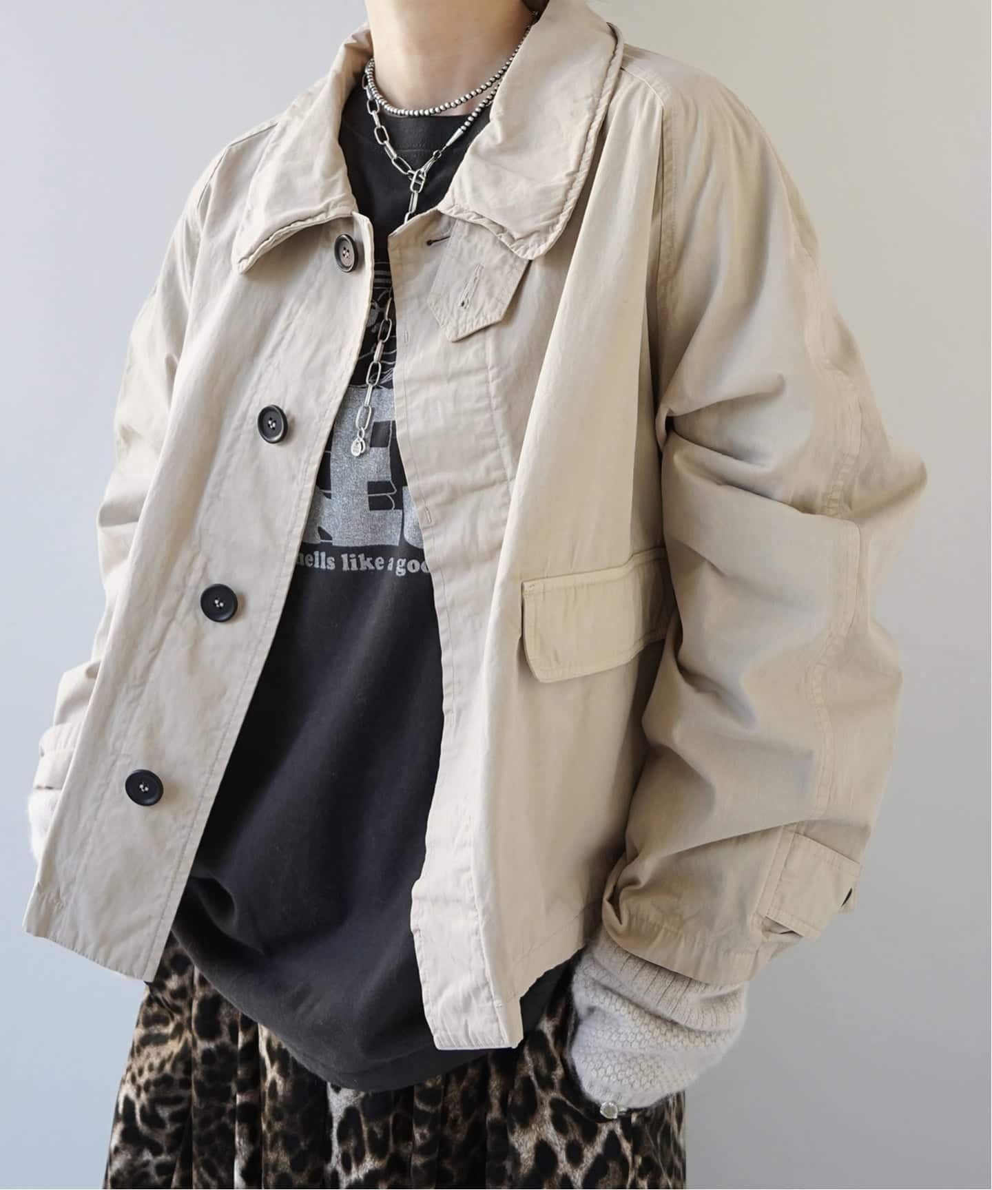 HTS】PEACH SKIN COTTON SHORT JACKET（その他ブルゾン／アウター