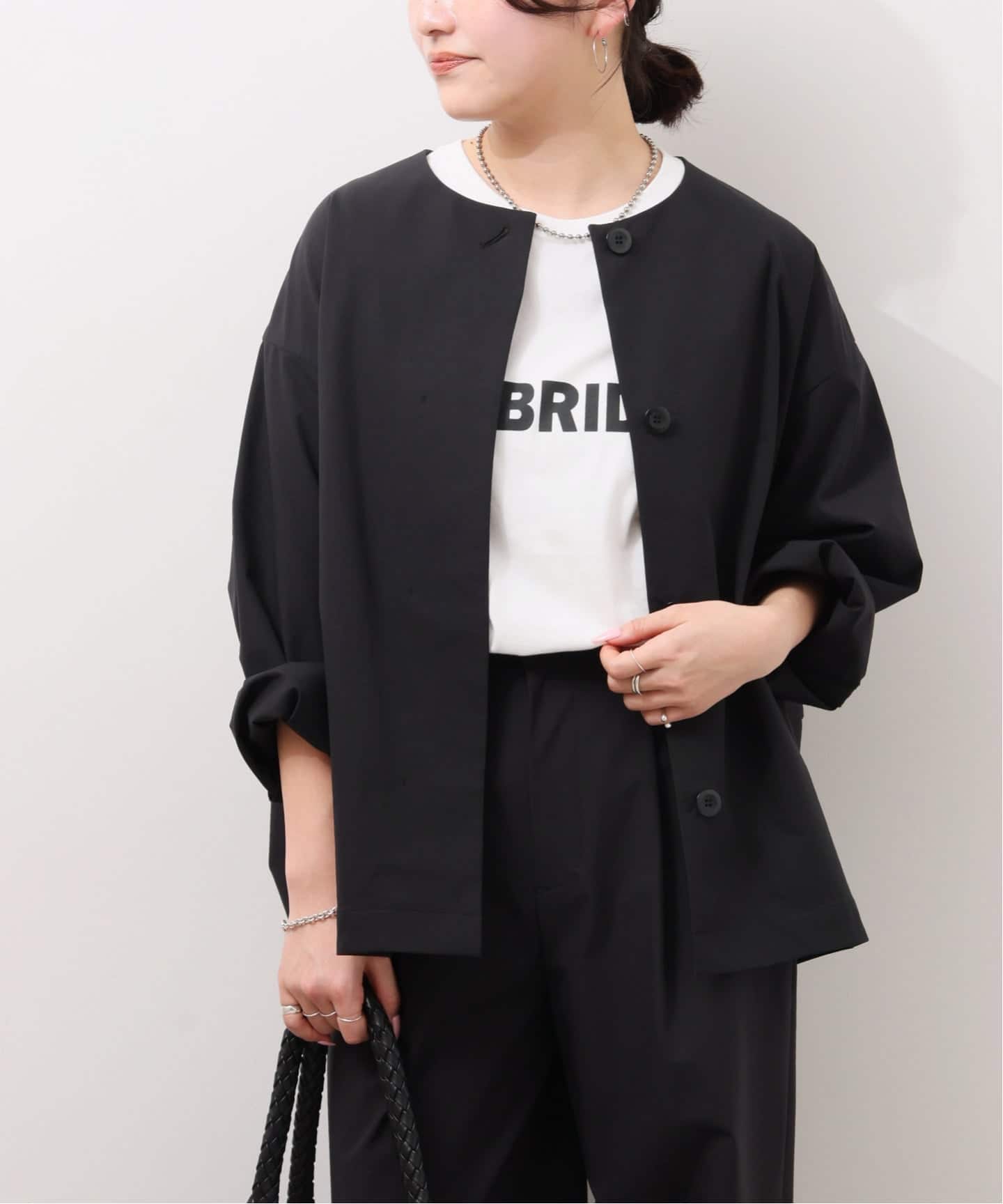 追加》［撥水 / UVカット］【SPENSIERATO】クルーネックコクーン