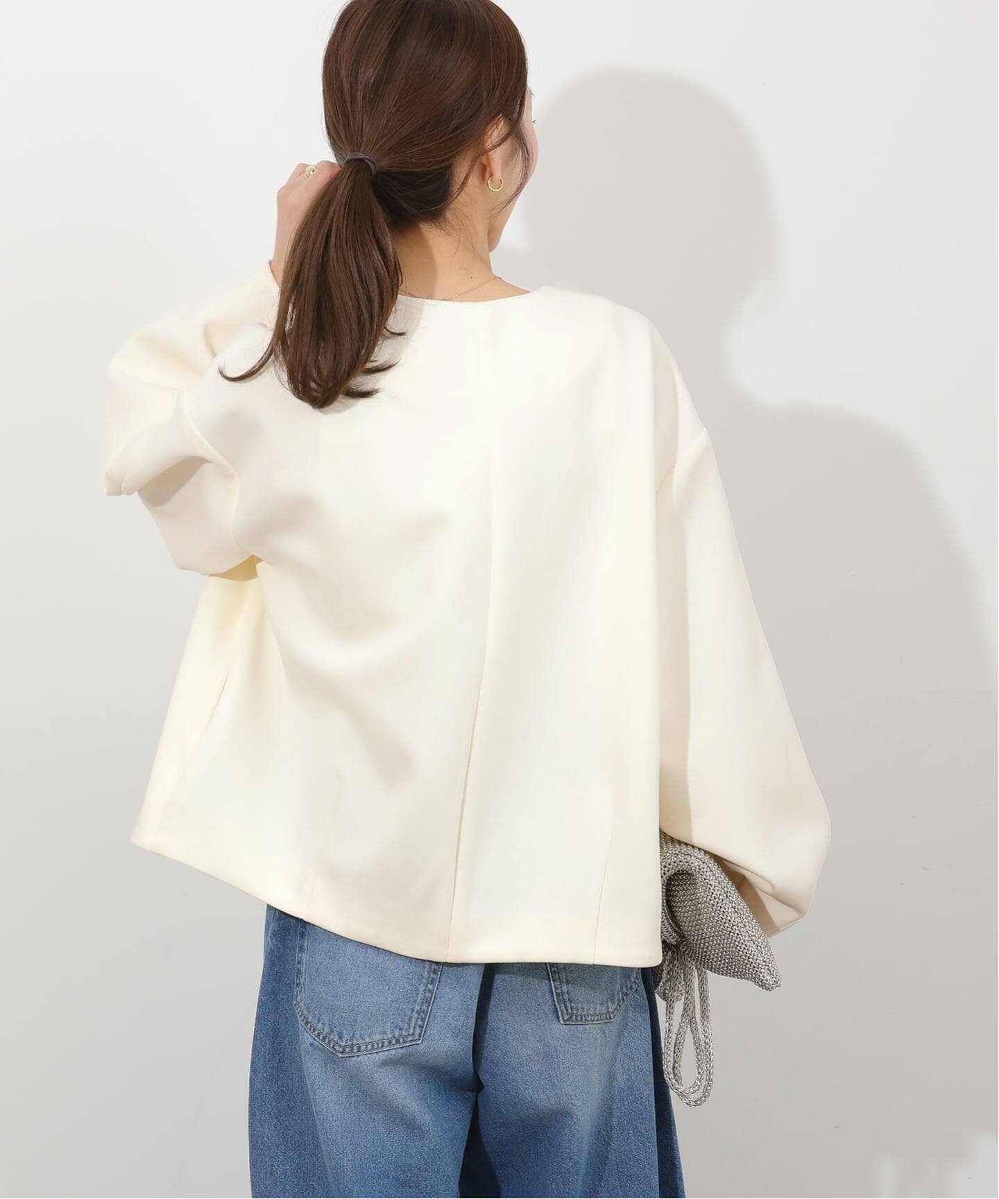 【新品】roughlow コクーンブルゾン ベージュ 完売品 人気追加】コクーンブルゾン/春服/春アウター/羽織/手洗い可能