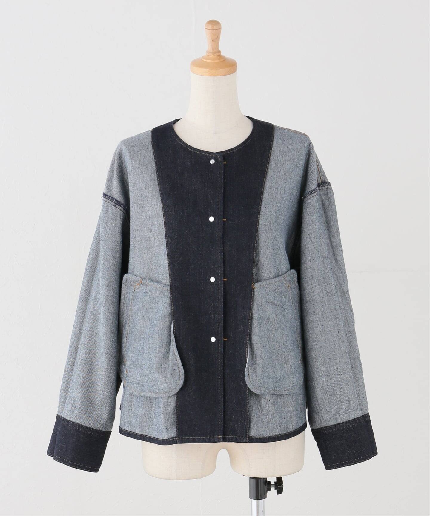 JOURNAL STANDARD relume デニムジャケット　ノーカラー ノーカラーAラインデニムジャケット（デニムジャケット）｜JOURNAL