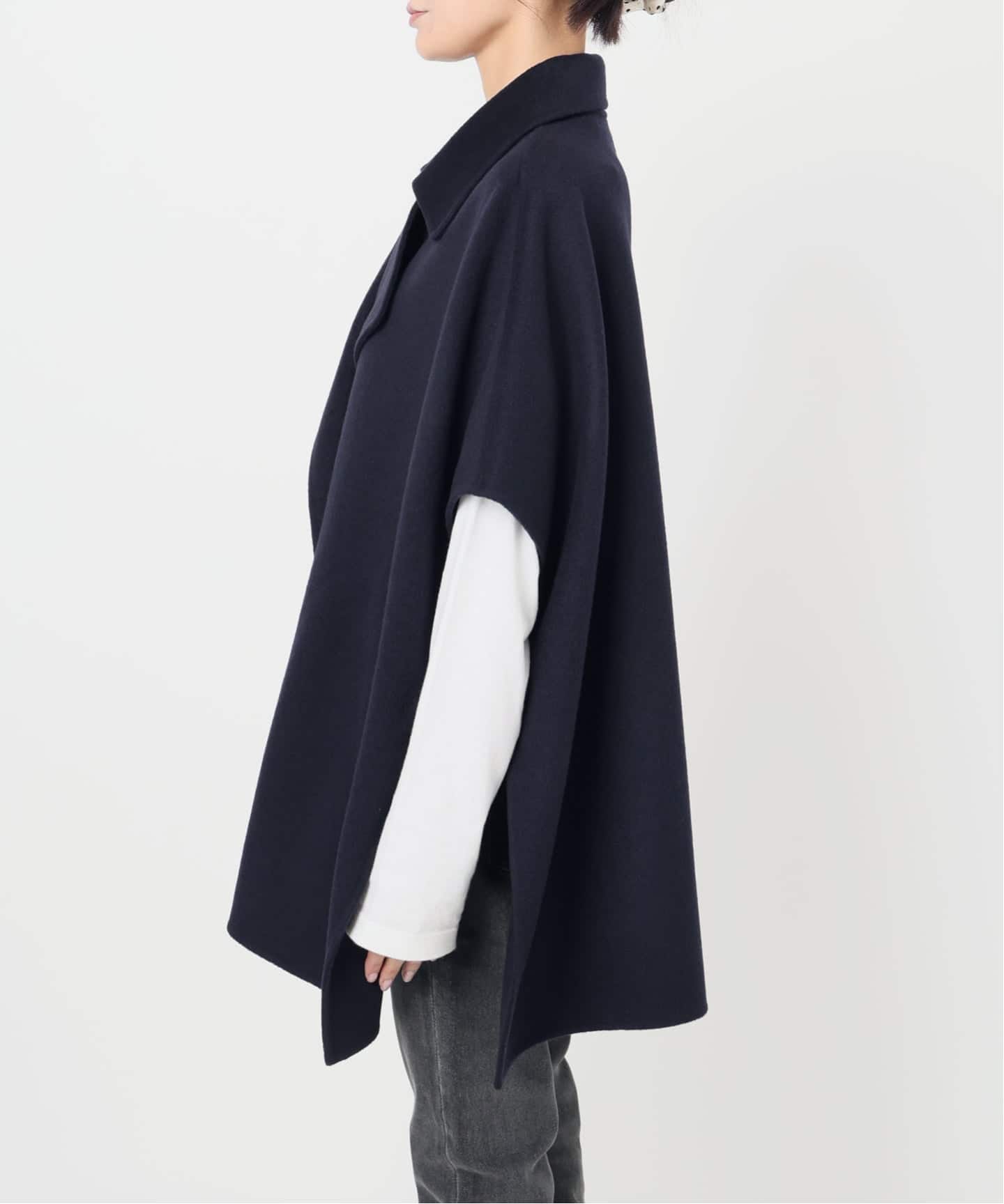 ウールナイロンリバーベスト　ネイビー　ポンチョ 一部WEB限定追加予約 / 新色》ウールナイロンリバーVEST（ベスト