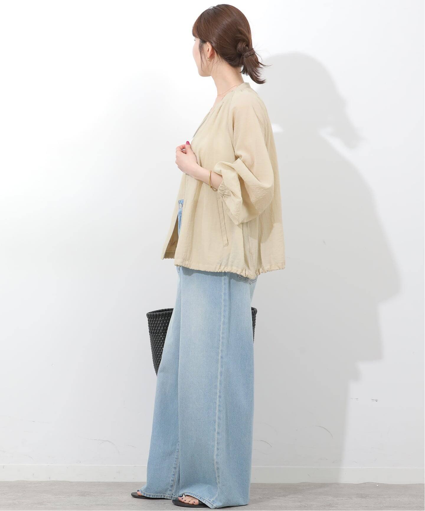 mact × JOURNAL STANDARD シアーブルゾン　ナチュラル 手洗い可］シアーギャザージップブルゾン（その他ブルゾン／アウター