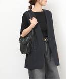 ［手洗い可］リネンフィールノーカラージレ