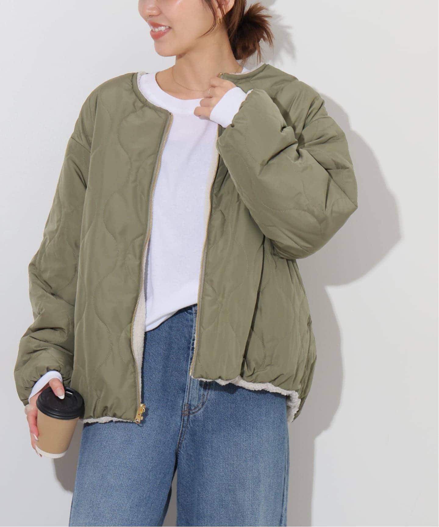 WEB限定追加予約》リバーシブルボアブルゾン（ボア・フリース