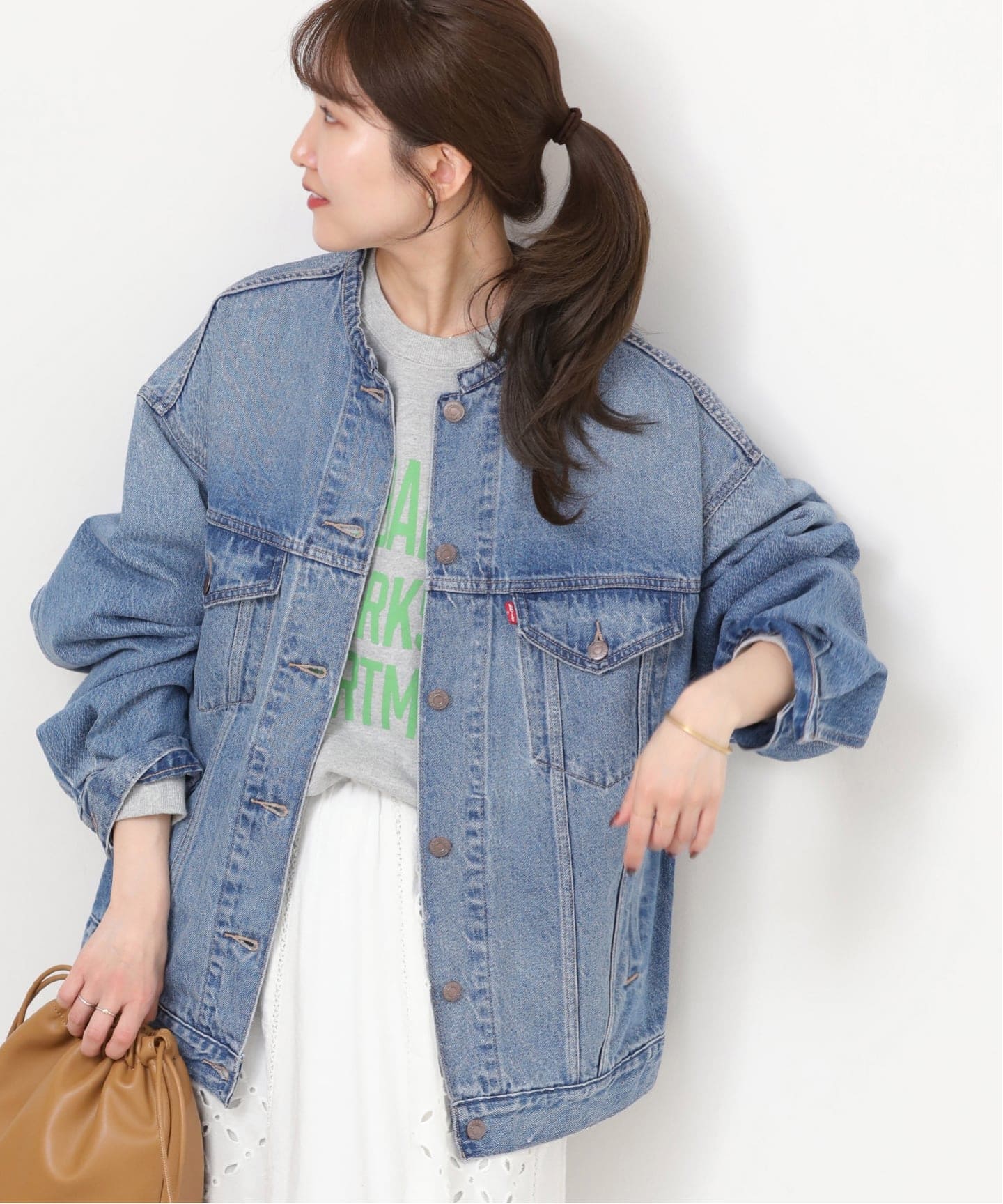 26SS新作］別注【LEVI'S】COLLARLESS XL TRUCKER：デニムジャケット
