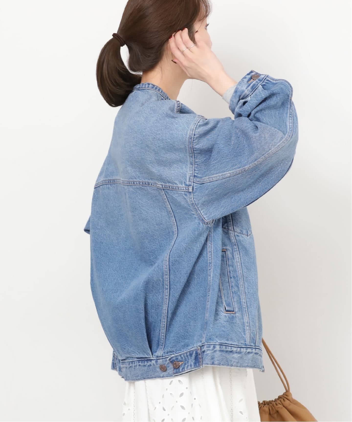 26SS新作］別注【LEVI'S】COLLARLESS XL TRUCKER：デニムジャケット