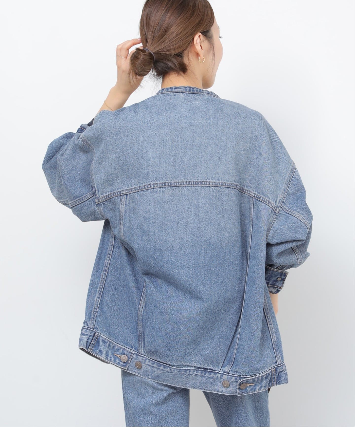 26SS新作］別注【LEVI'S】COLLARLESS XL TRUCKER：デニムジャケット