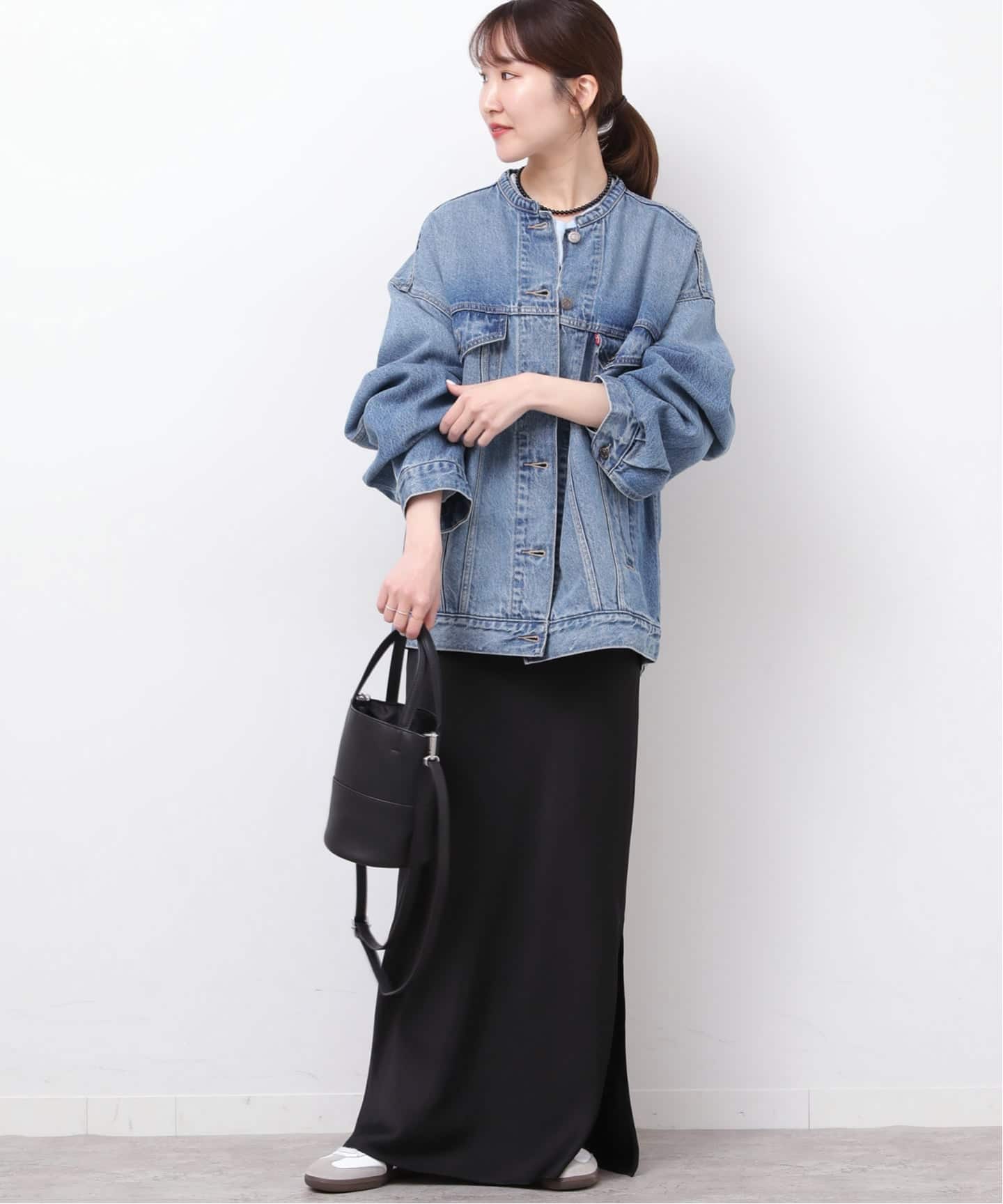 別注【LEVI'S】COLLARLESS XL TRUCKER：デニムジャケット（デニム