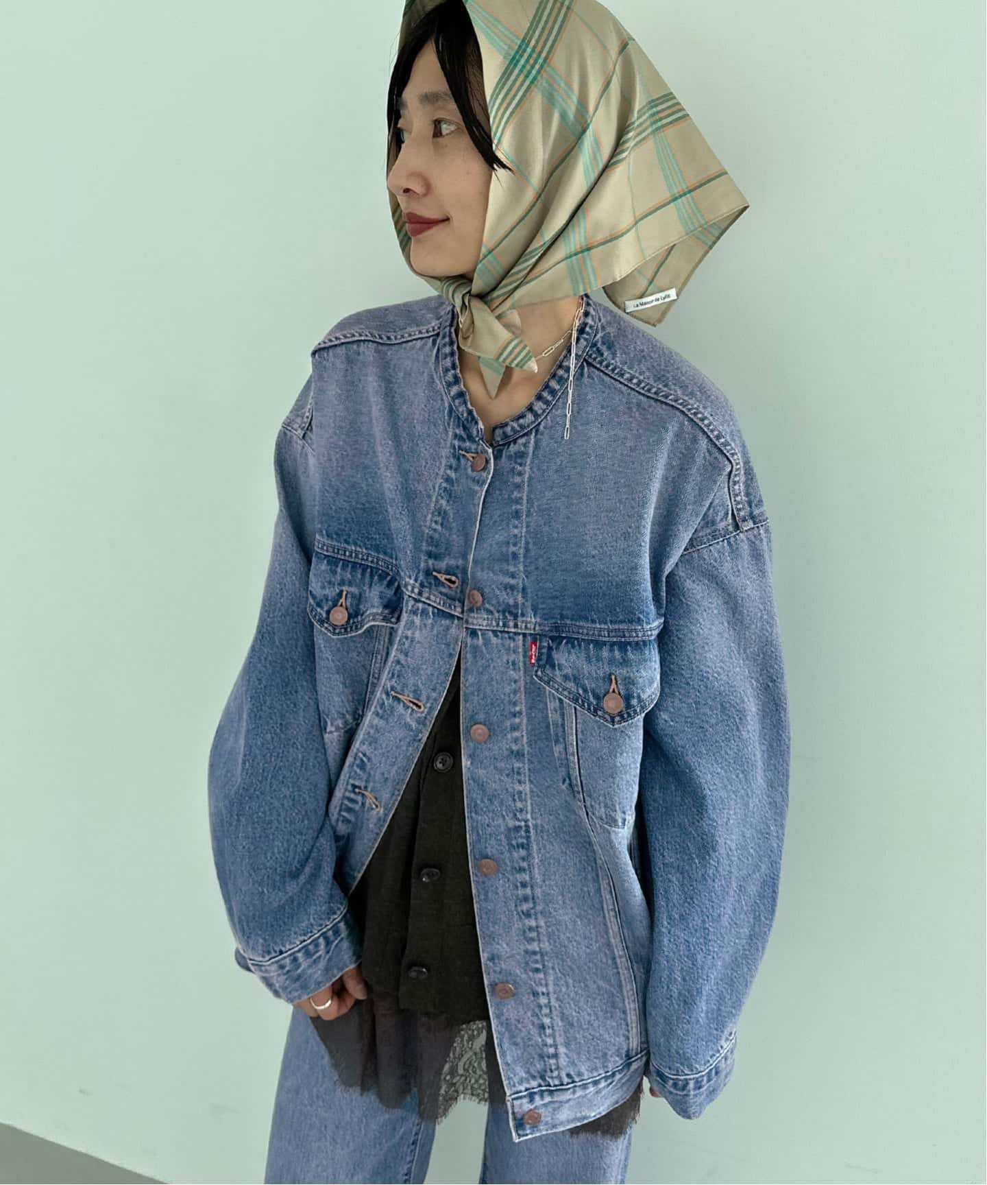 26SS新作］別注【LEVI'S】COLLARLESS XL TRUCKER：デニムジャケット