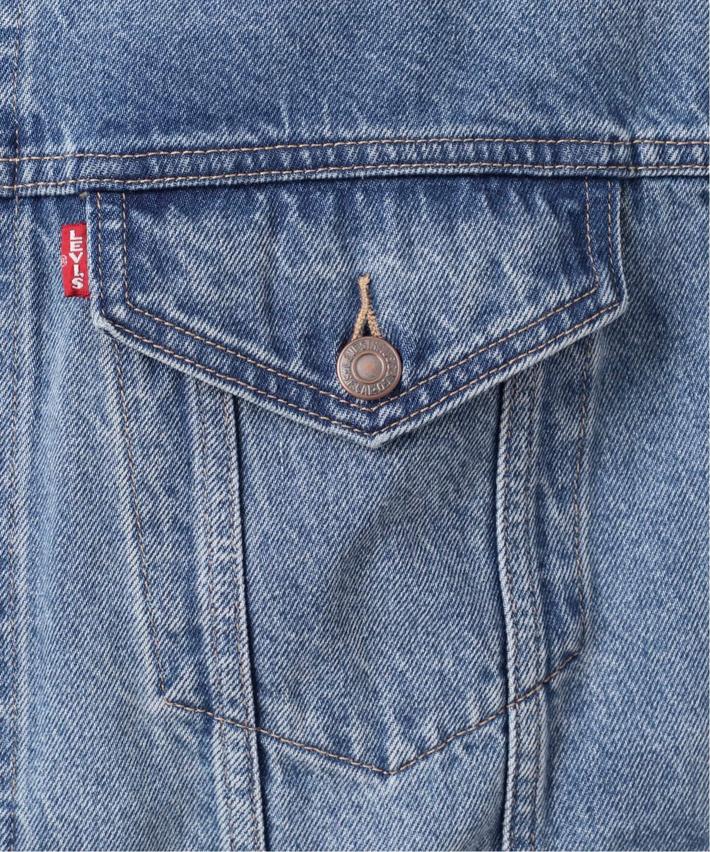 予約》［26SS新作］別注【LEVI'S】COLLARLESS XL TRUCKER：デニム
