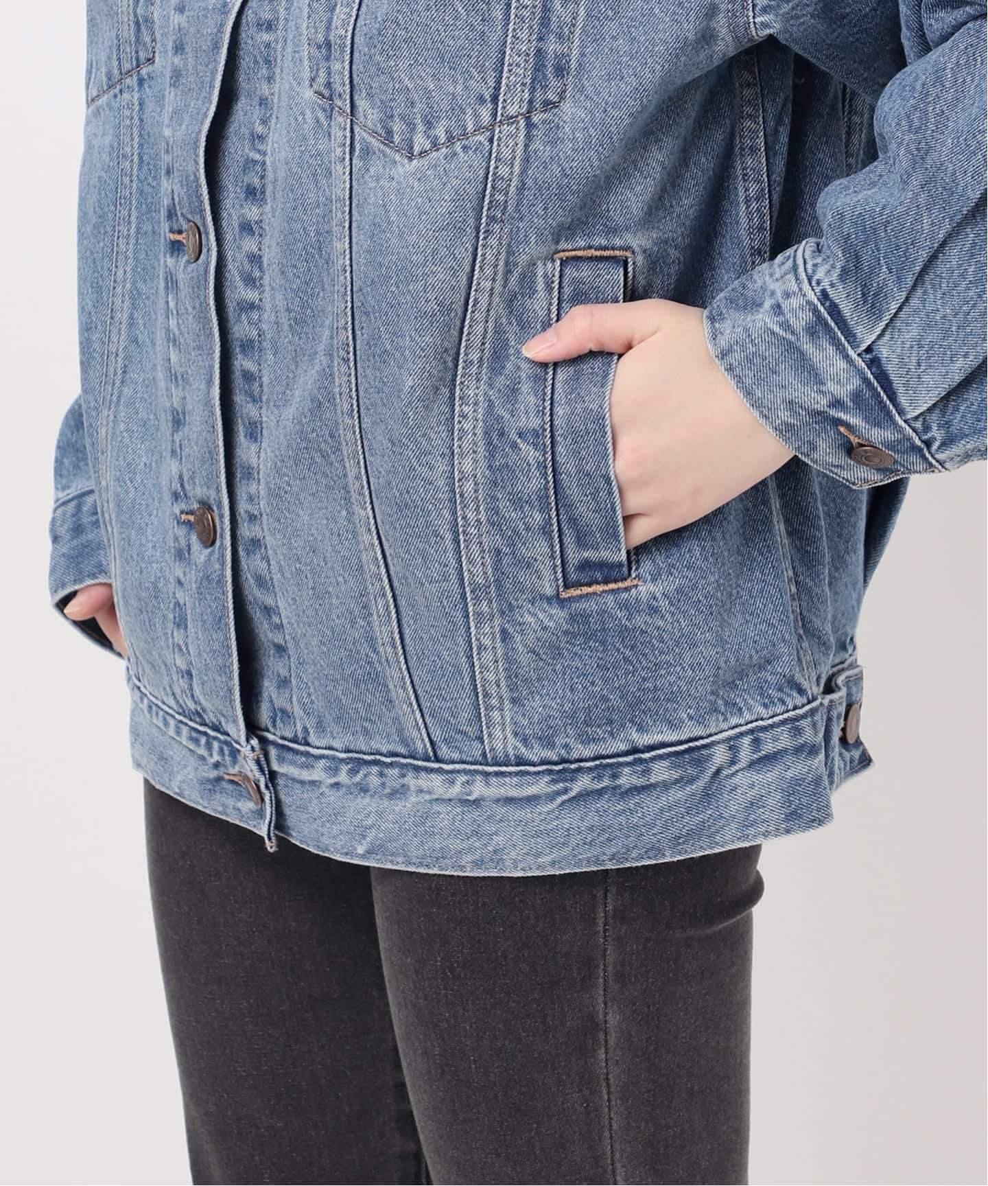 別注【LEVI'S】COLLARLESS XL TRUCKER：デニムジャケット（デニム