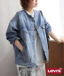 《予約》［26SS新作］別注【LEVI’S】COLLARLESS XL TRUCKER：デニムジャケット