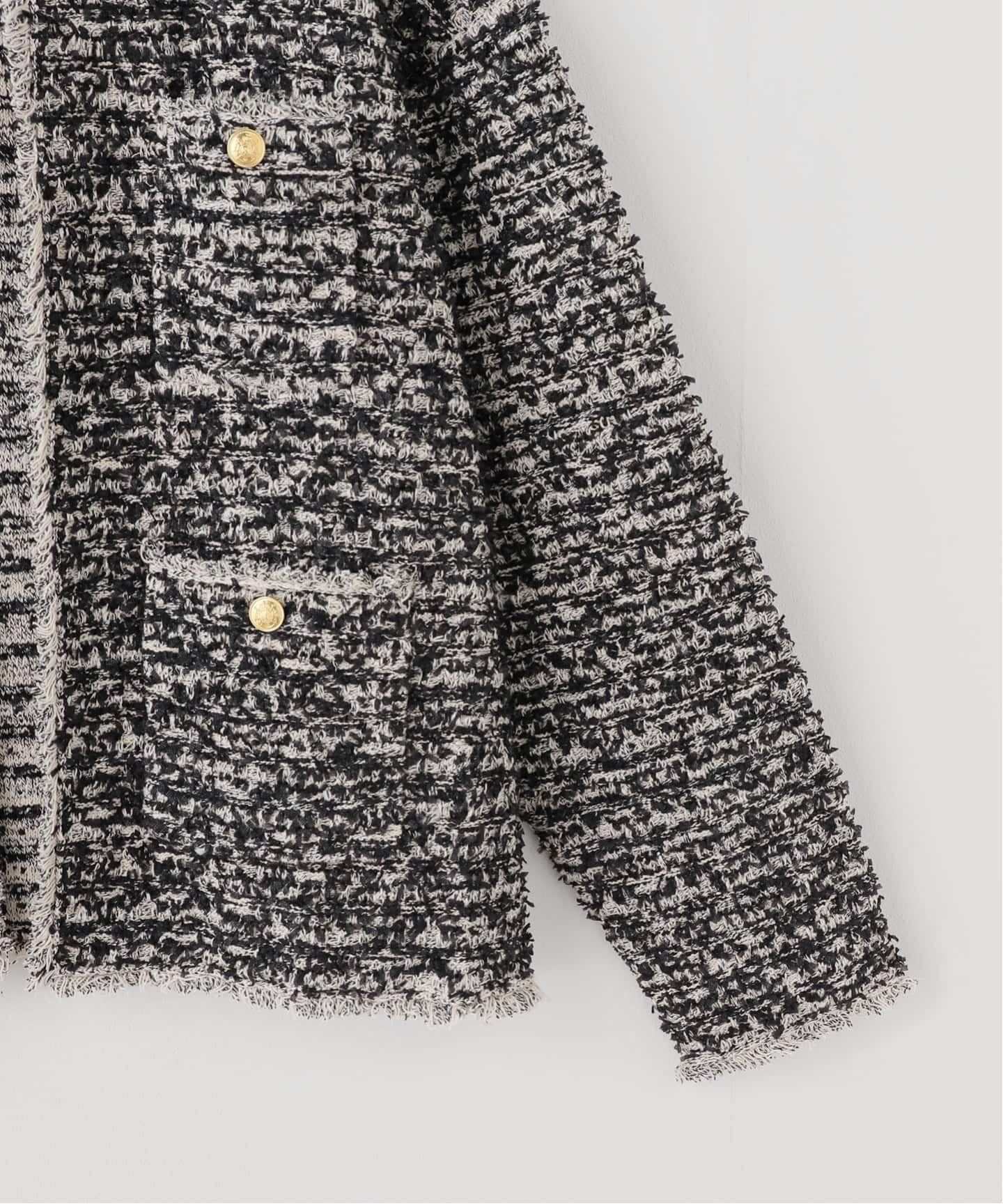 ARCHIVE STANCE/アーカイブスタンス】no-collar knit big jacket