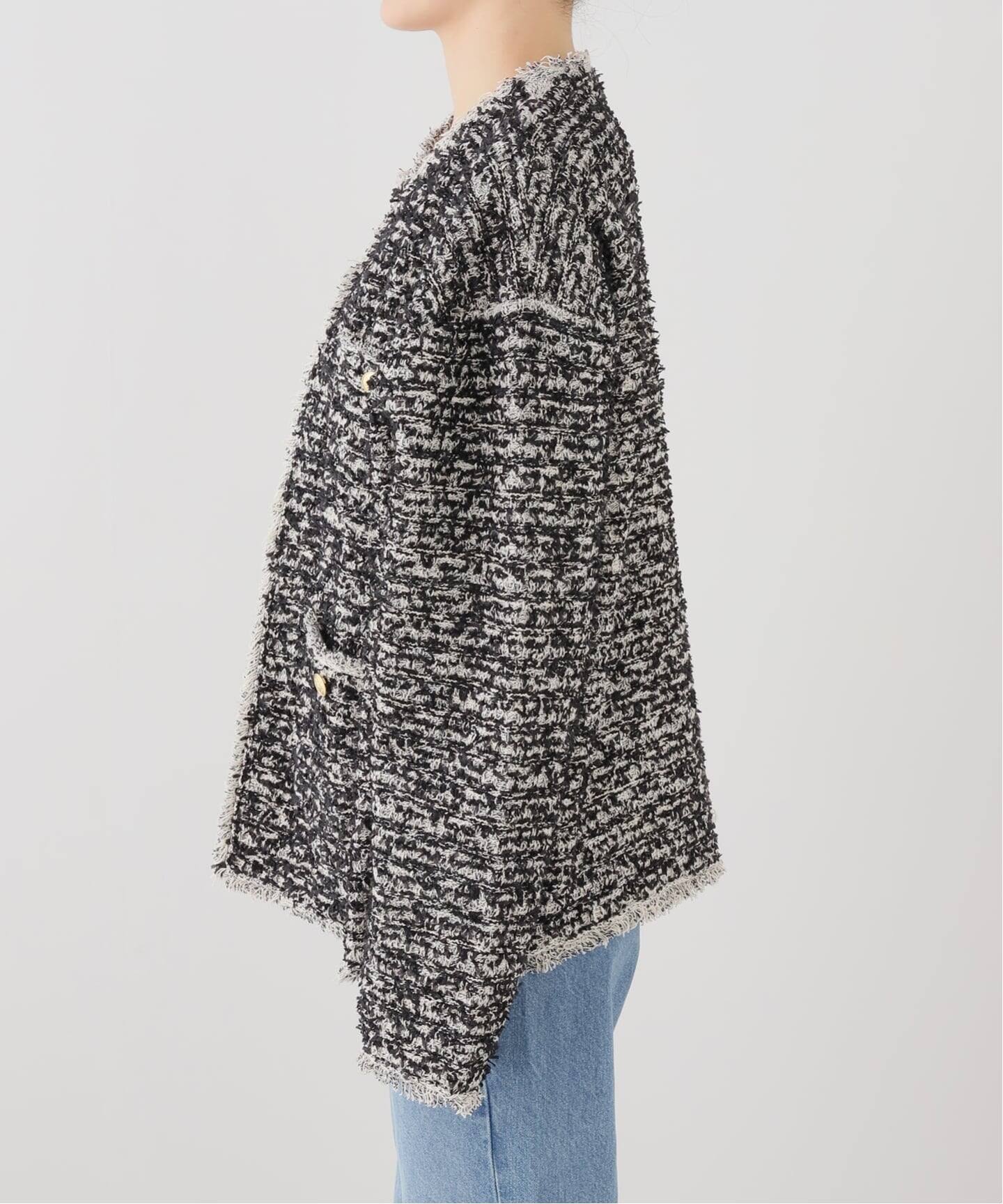 ARCHIVE STANCE/アーカイブスタンス】no-collar knit big jacket