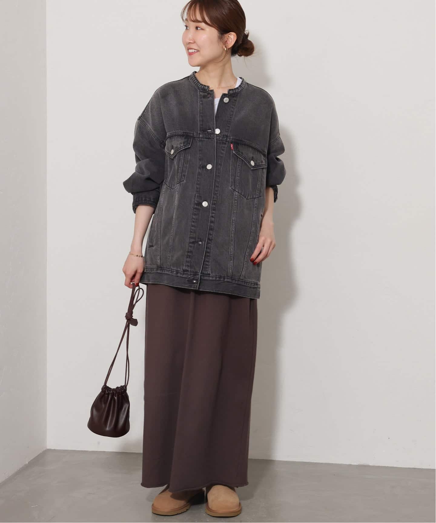 別注【LEVI'S】COLLARLESS XL TRUCKER BK：デニムジャケット（デニム