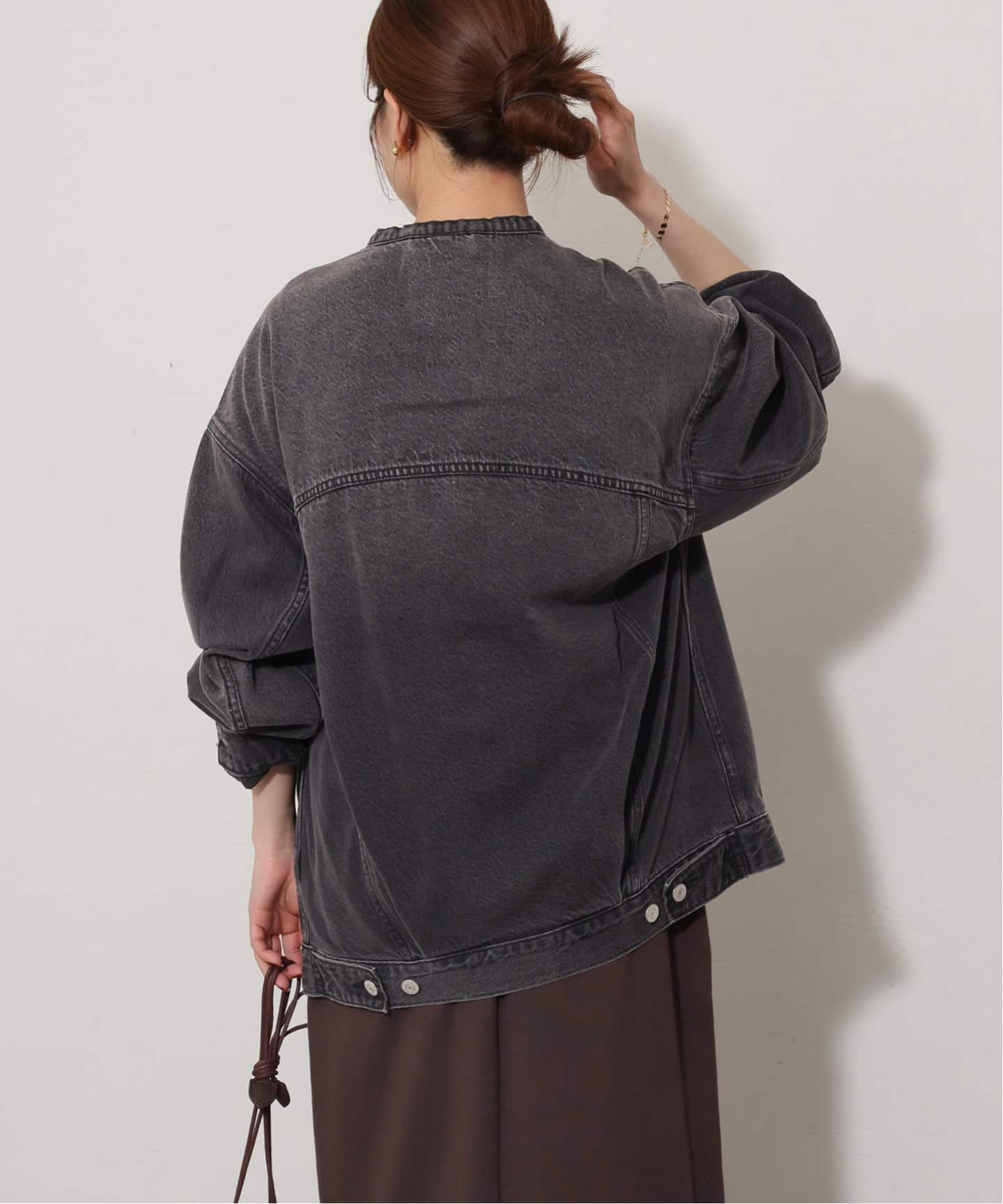 別注【LEVI'S】COLLARLESS XL TRUCKER BK：デニムジャケット（デニム